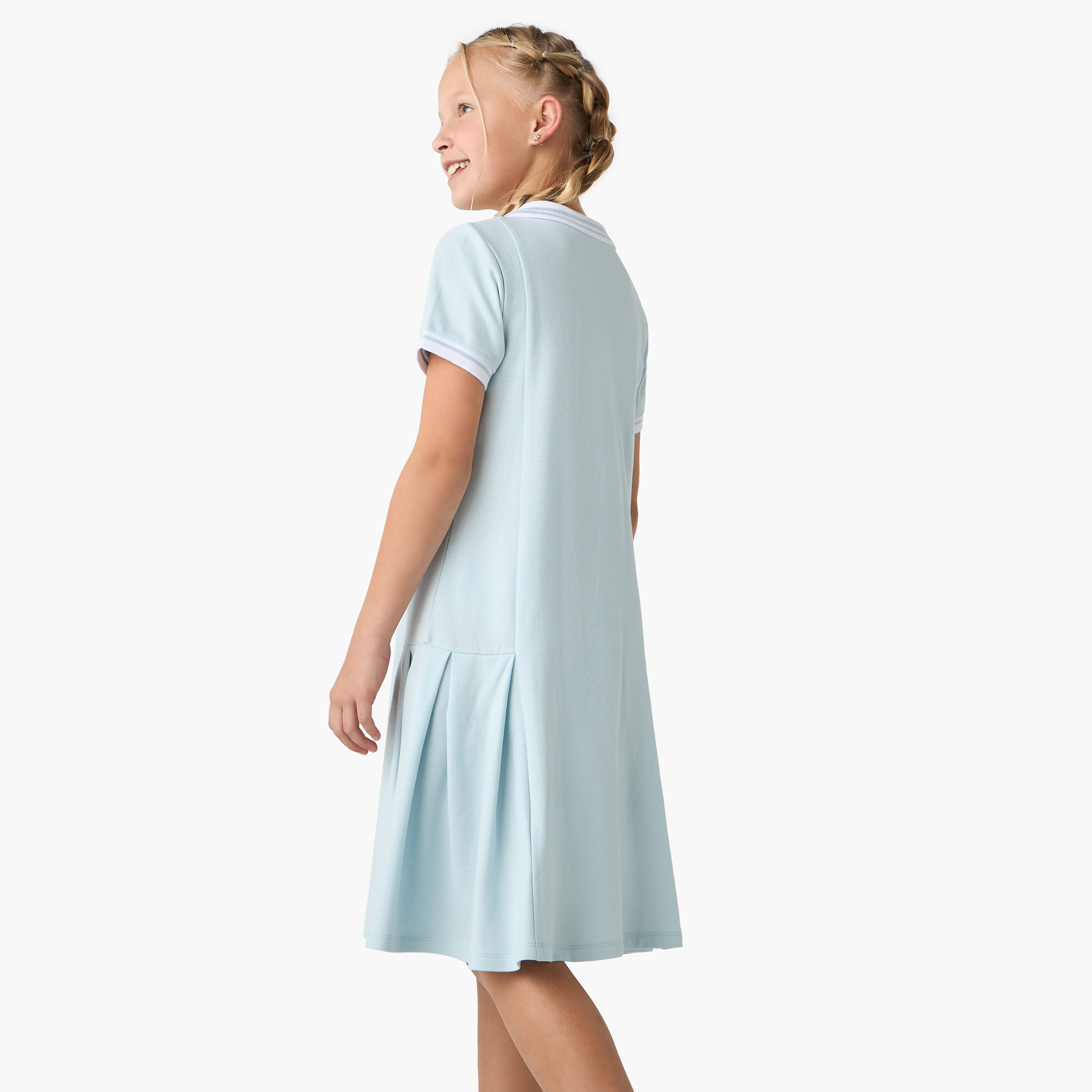 Juniors Embroidered Polo Dress with Short Sleeves-girls-clothing-dressesandjumpsuits-image-3