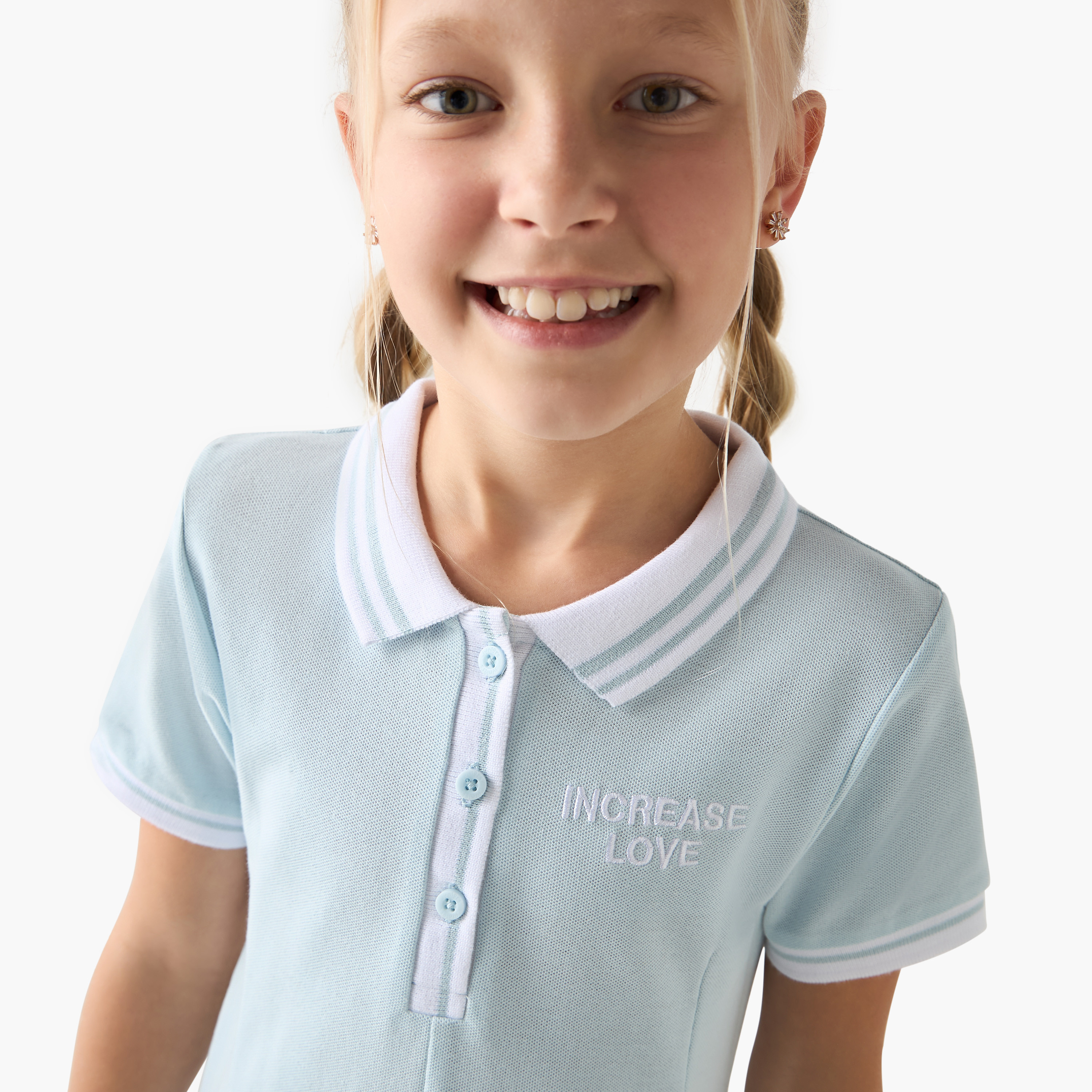 Juniors Embroidered Polo Dress with Short Sleeves-girls-clothing-dressesandjumpsuits-image-4