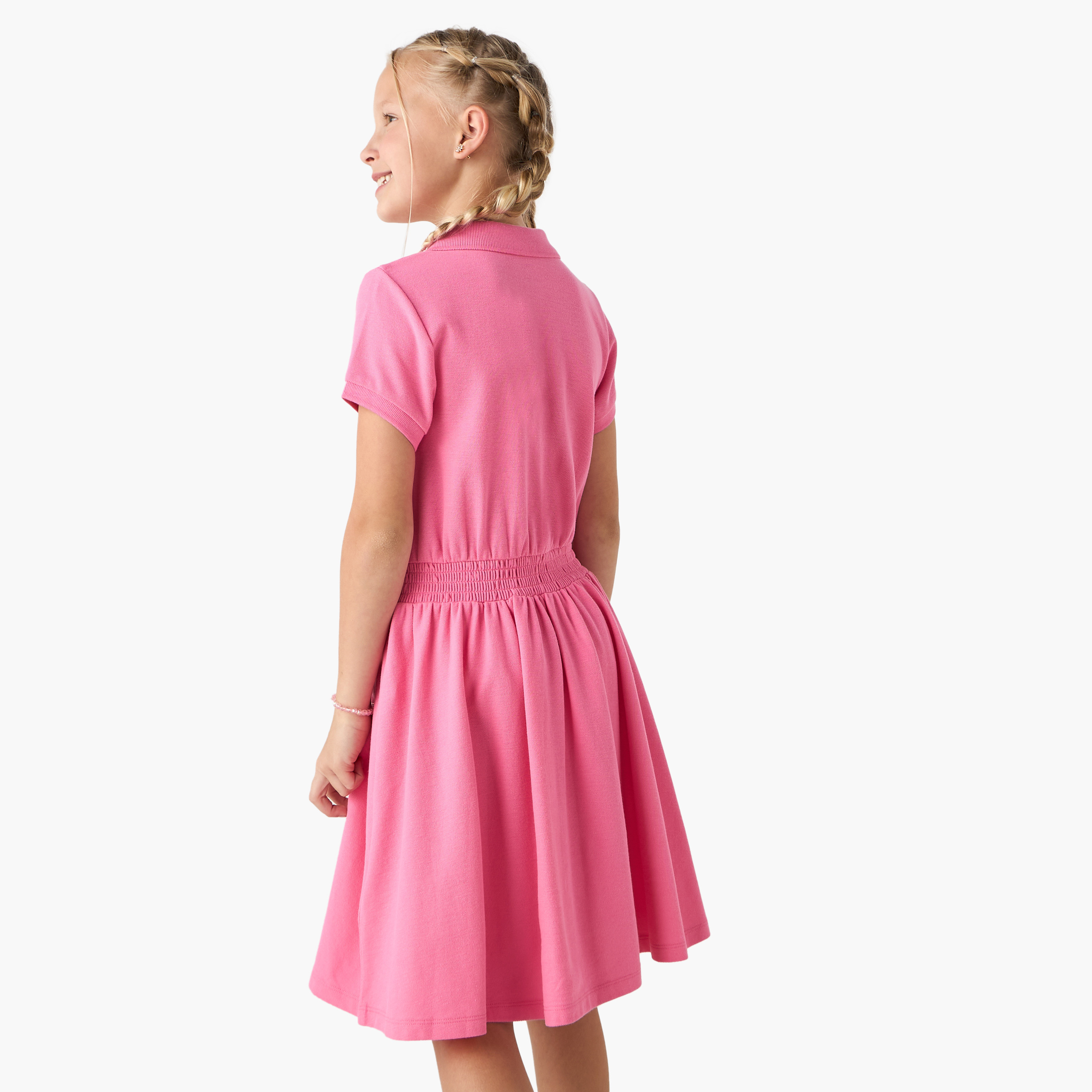 Juniors Butterfly Embroidered Polo Dress with Short Sleeves-girls-clothing-dressesandjumpsuits-image-3