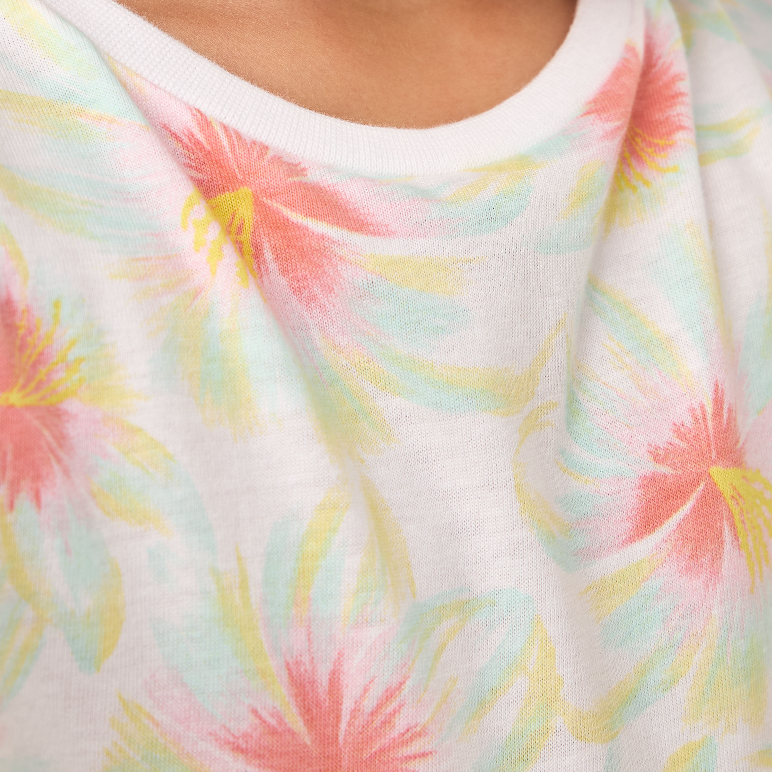 Juniors All-Over Floral Print Tiered Dress with Short Sleeves-girls-clothing-dressesandjumpsuits-image-5