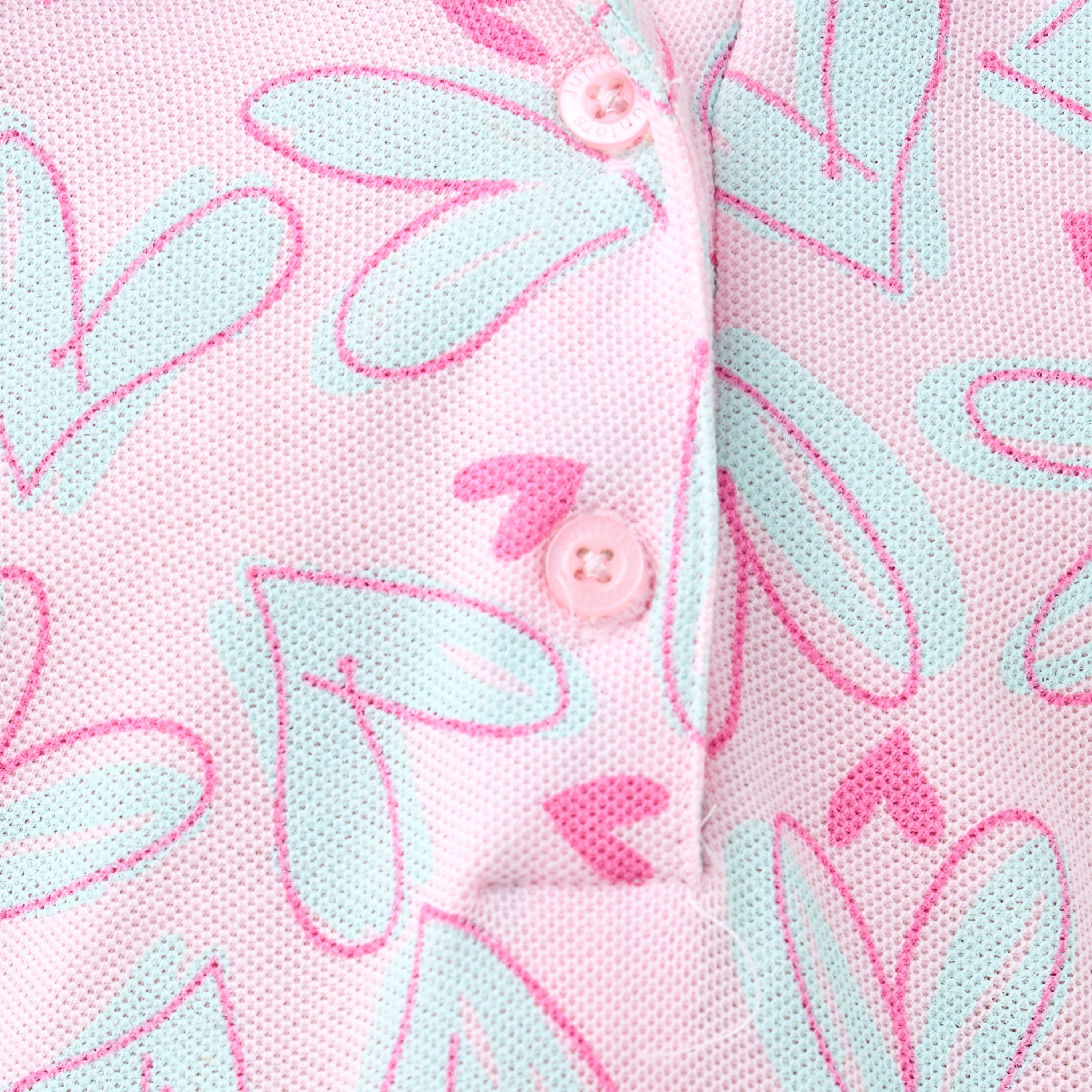Juniors Heart Print Polo Dress with Short Sleeves-girls-clothing-dressesandjumpsuits-image-4
