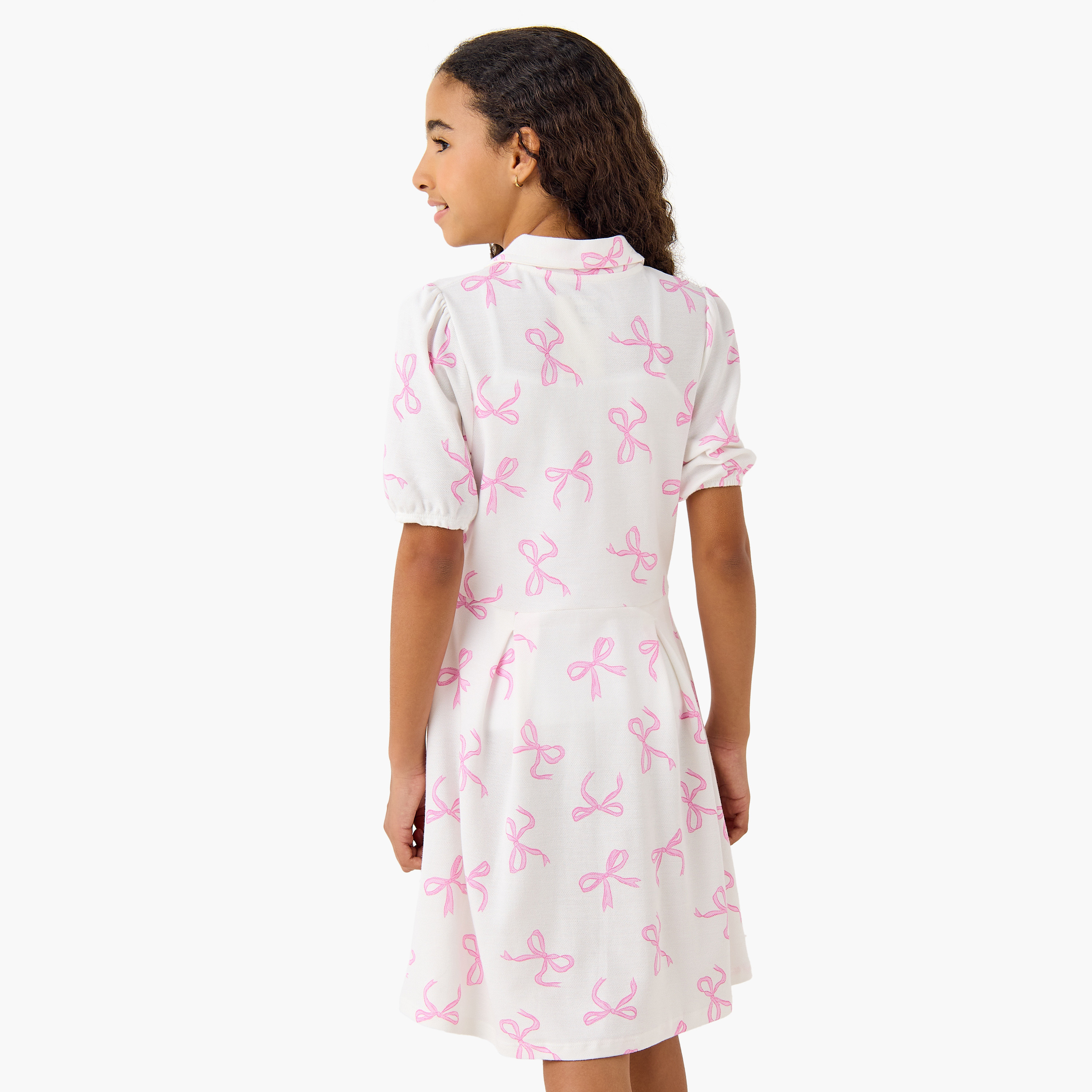Juniors Heart Print Polo Dress with Short Sleeves-girls-clothing-dressesandjumpsuits-image-3