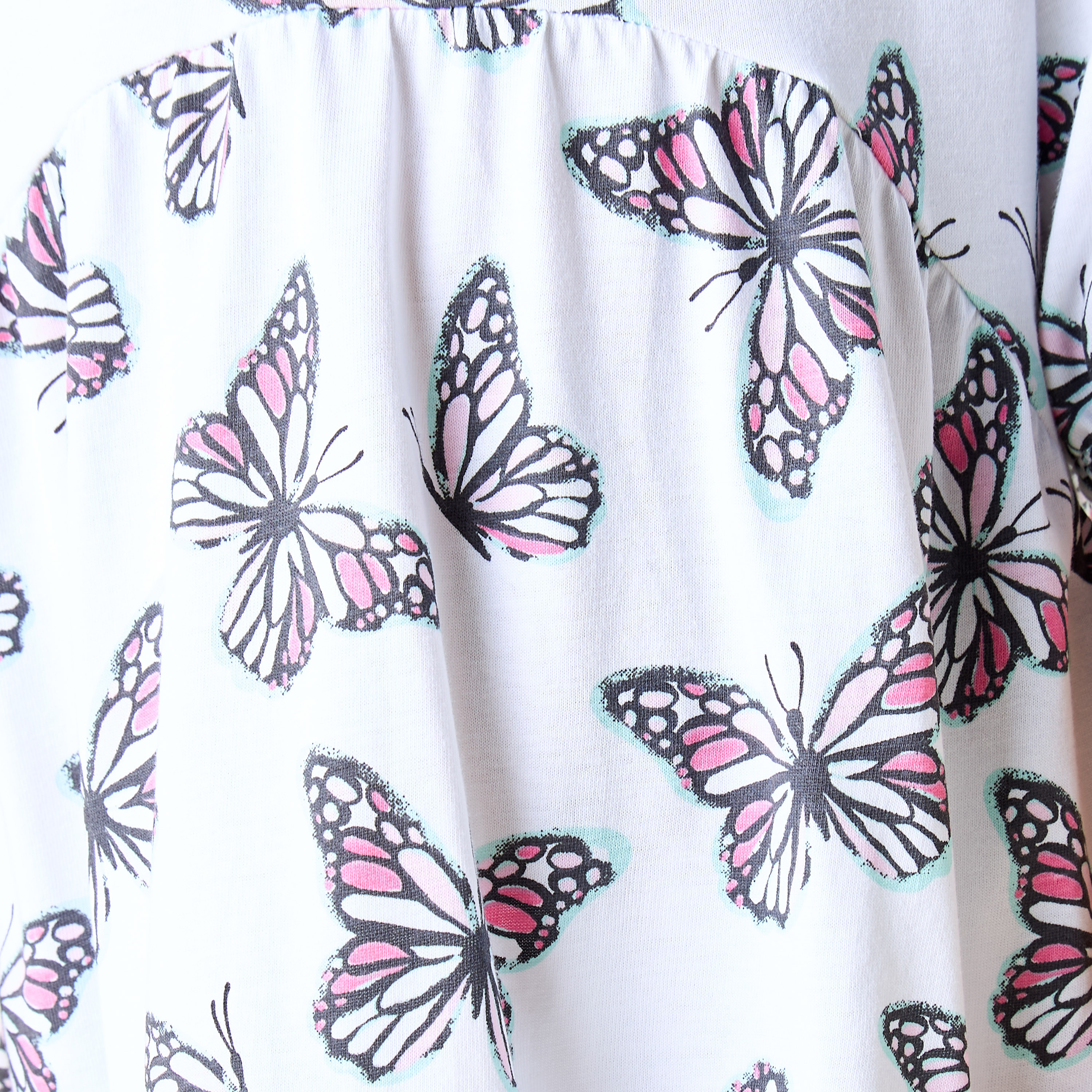 Juniors All-Over Butterfly Print Dress with 3/4 Sleeves-girls-clothing-dressesandjumpsuits-image-5