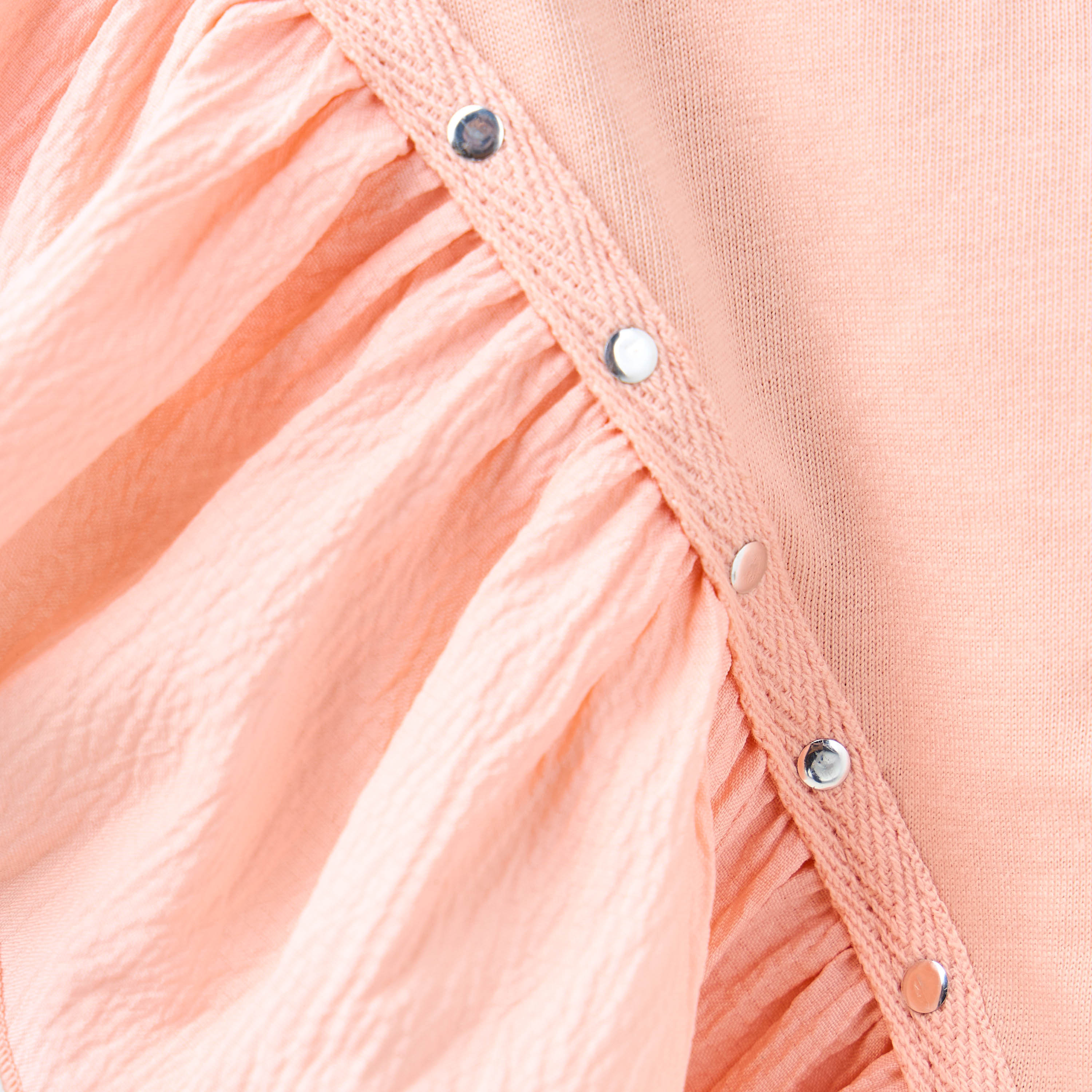 Juniors Solid T-shirt with Side Tulle Detail-girls-clothing-tshirts-image-5