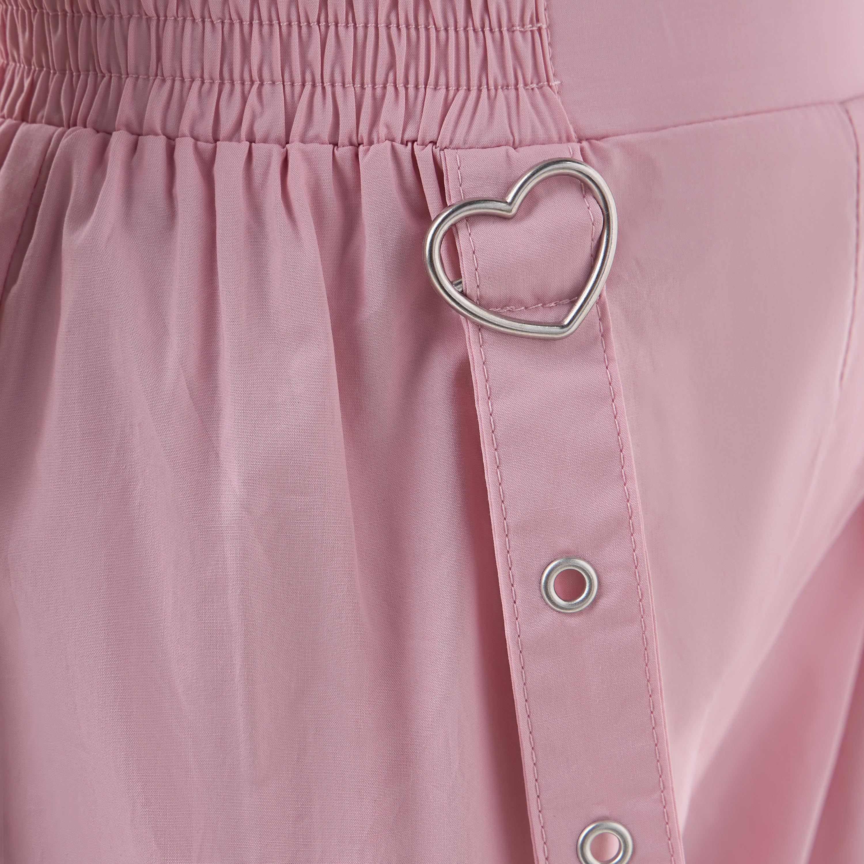 Juniors Solid Pants with Pockets and Semi-Elasticated Waistband-girls-clothing-bottoms-trousers-image-6