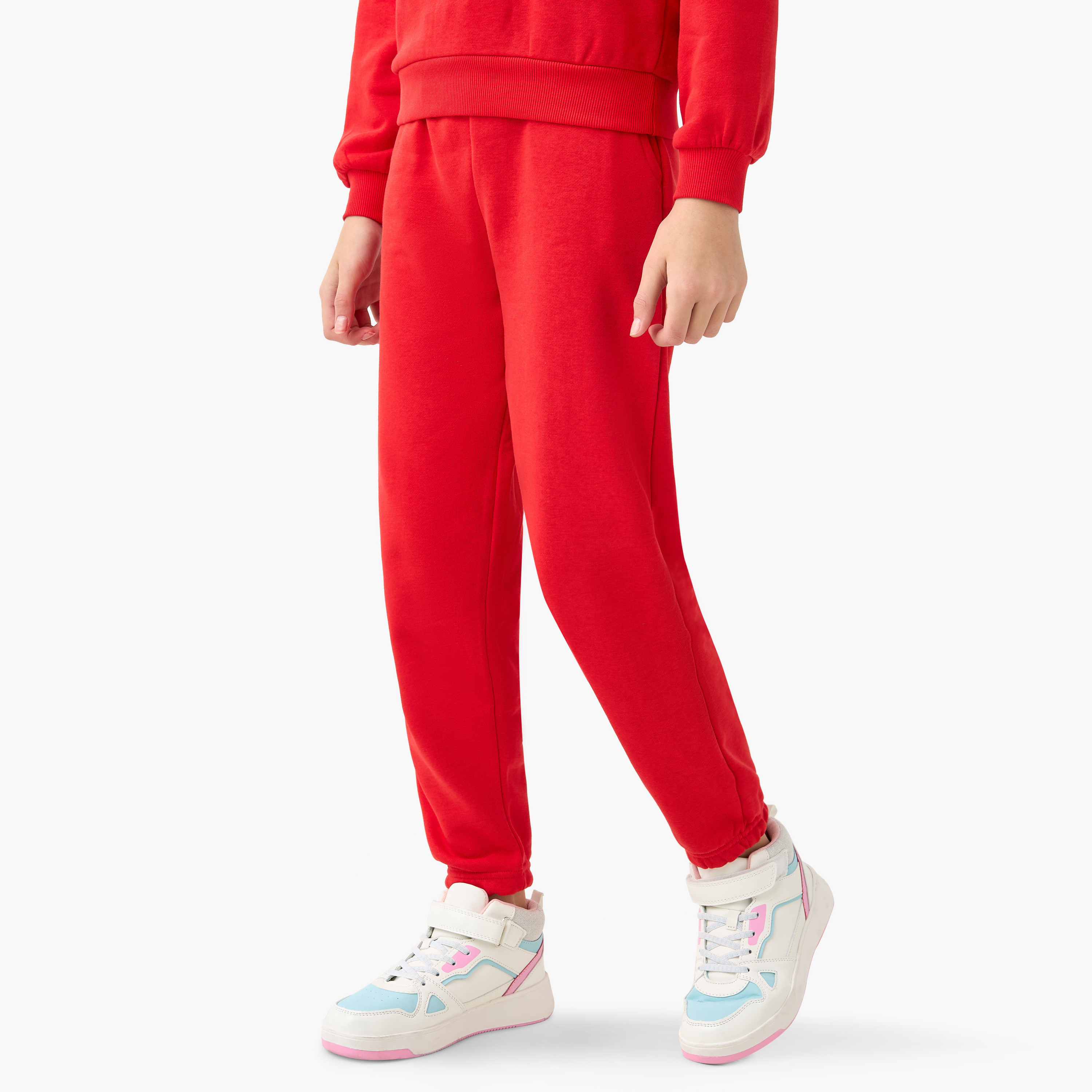 Juniors Solid Joggers with Drawstring Closure and Pockets-girls-clothing-bottoms-joggersandtrackpants-image-1