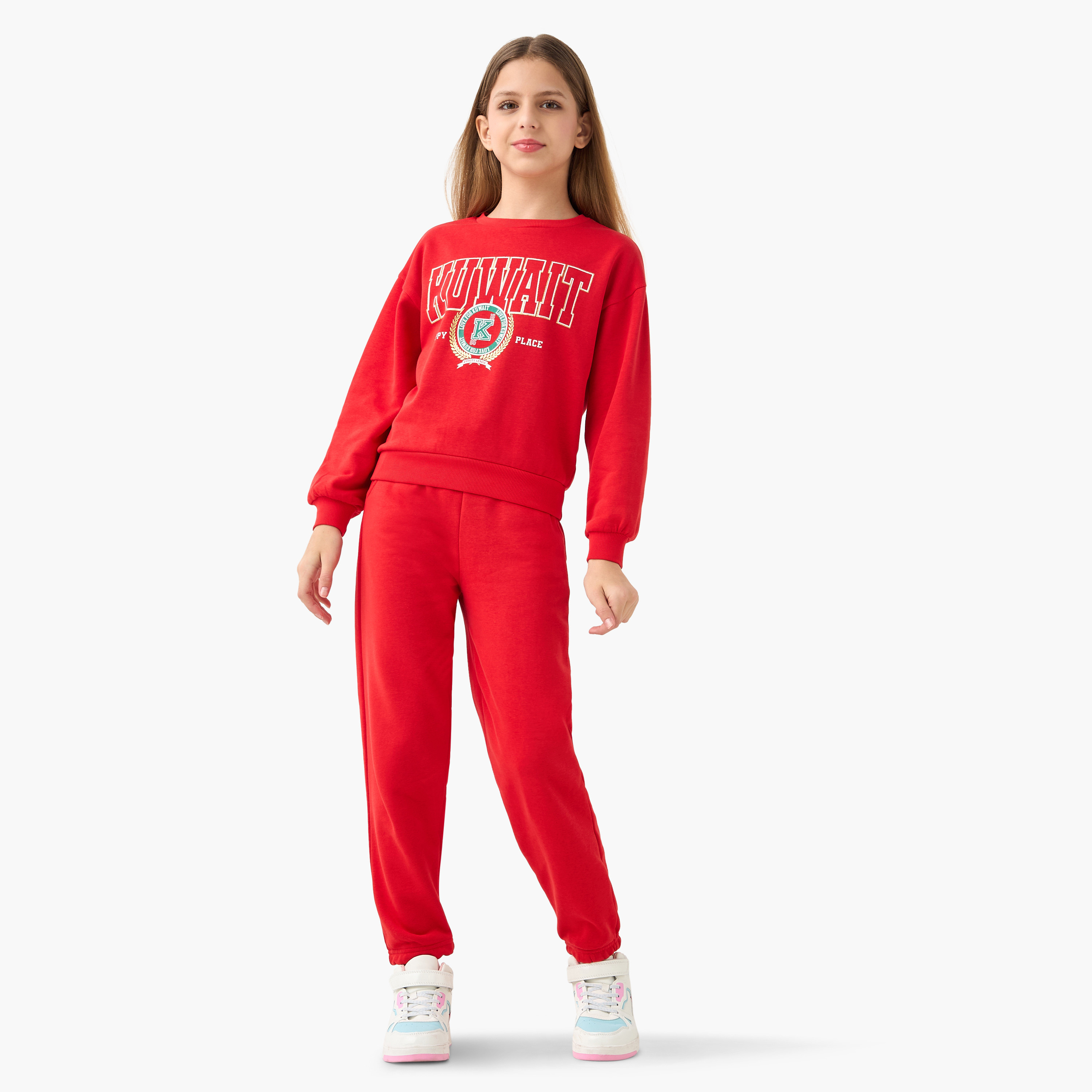 Juniors Solid Joggers with Drawstring Closure and Pockets-girls-clothing-bottoms-joggersandtrackpants-image-2