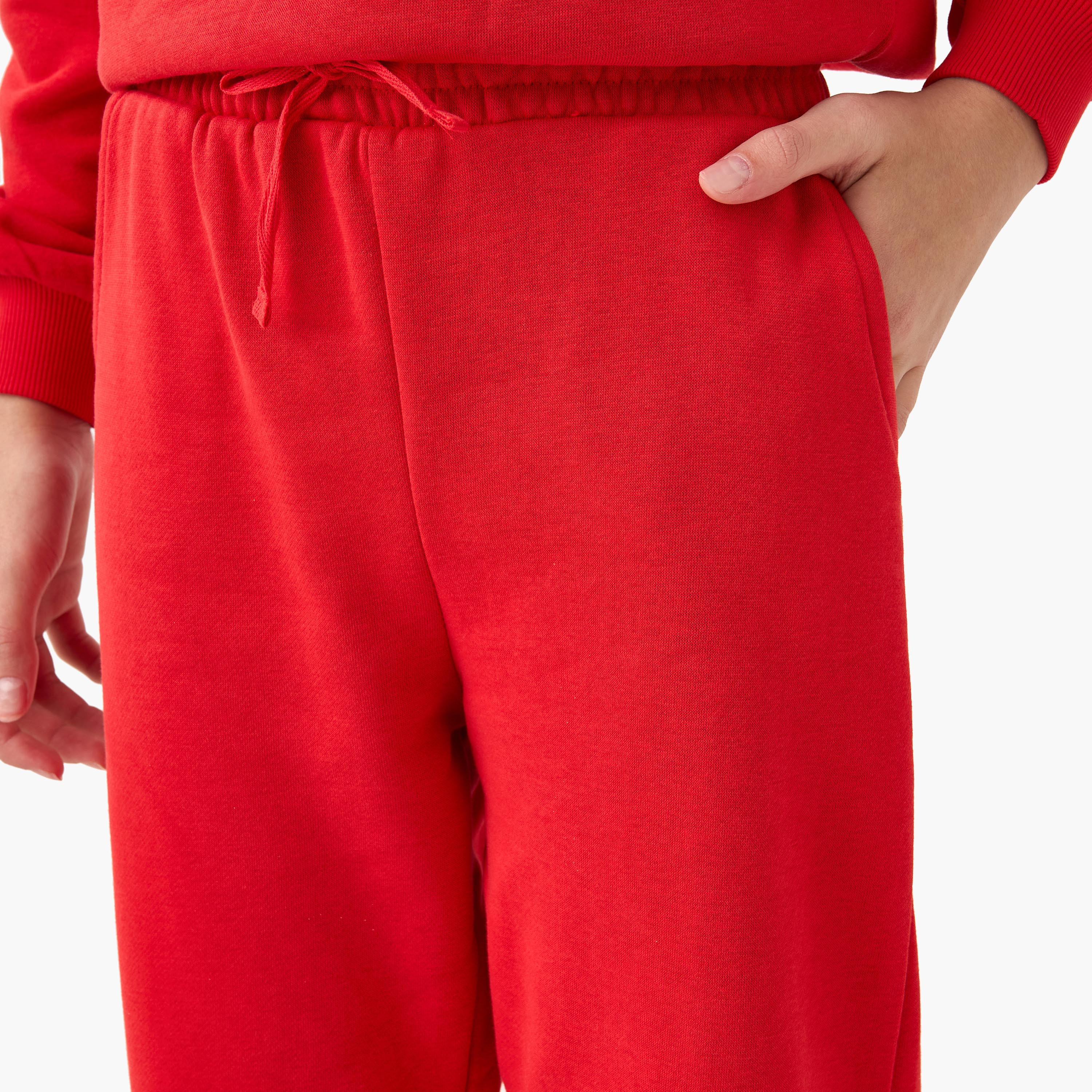 Juniors Solid Joggers with Drawstring Closure and Pockets-girls-clothing-bottoms-joggersandtrackpants-image-4