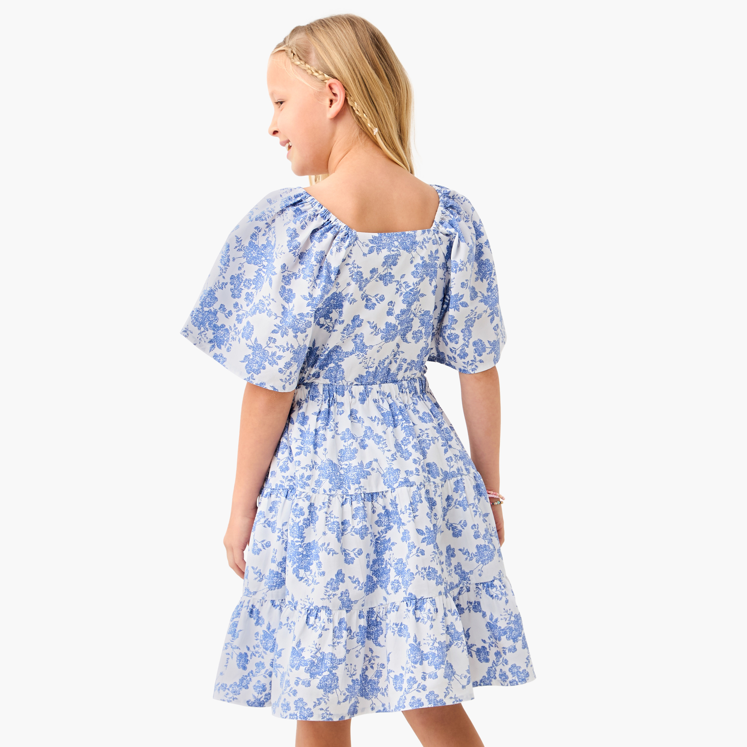 فستان بطبعات أزهار وأكمام واسعة من جونيورز-girls-clothing-dressesandjumpsuits-image-3