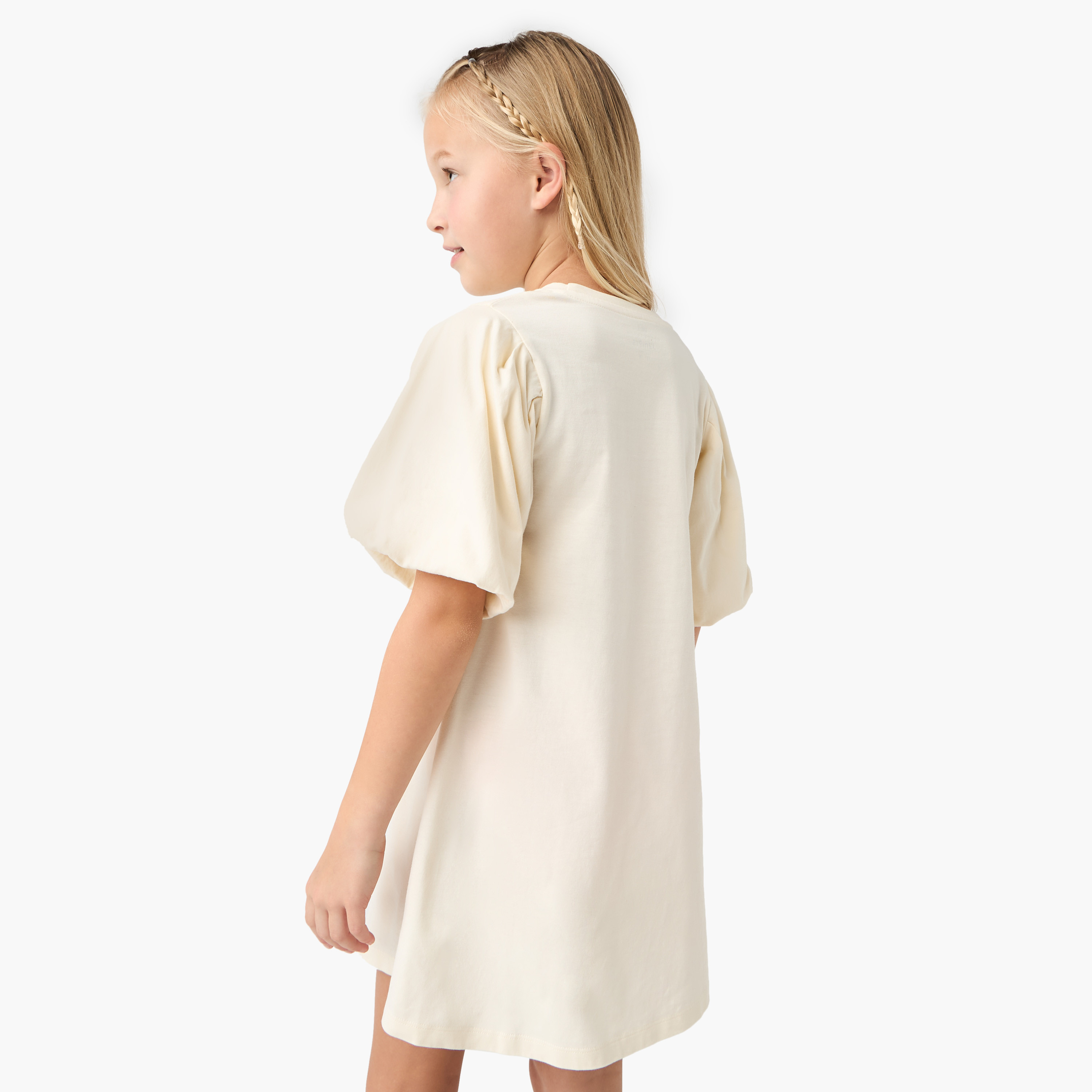 فستان بطبعات اليوم الوطني الكويتي وأكمام قصيرة من جونيورز-girls-clothing-dressesandjumpsuits-image-3