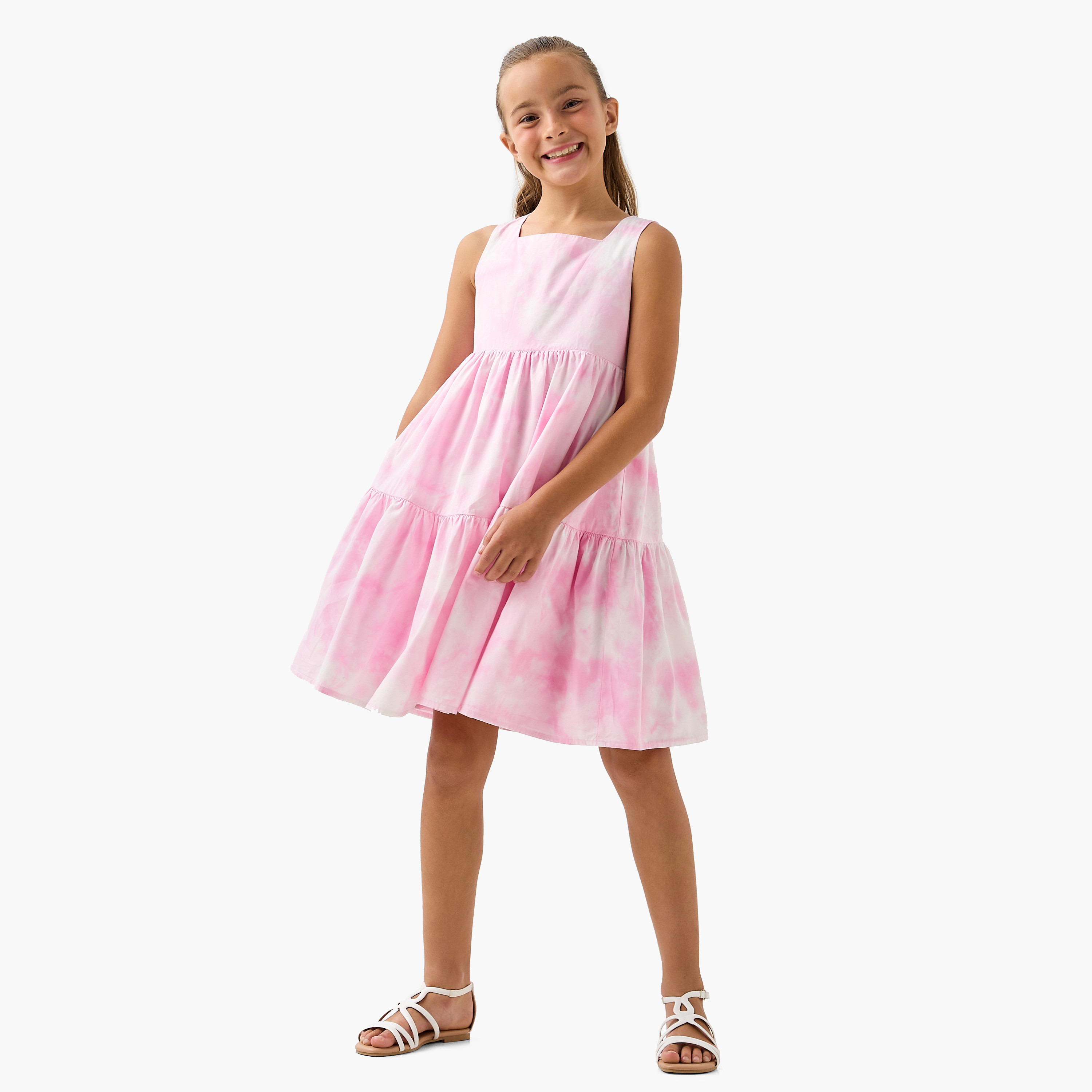 Juniors All-Over Print Tiered Sleeveless Dress-girls-clothing-dressesandjumpsuits-image-2
