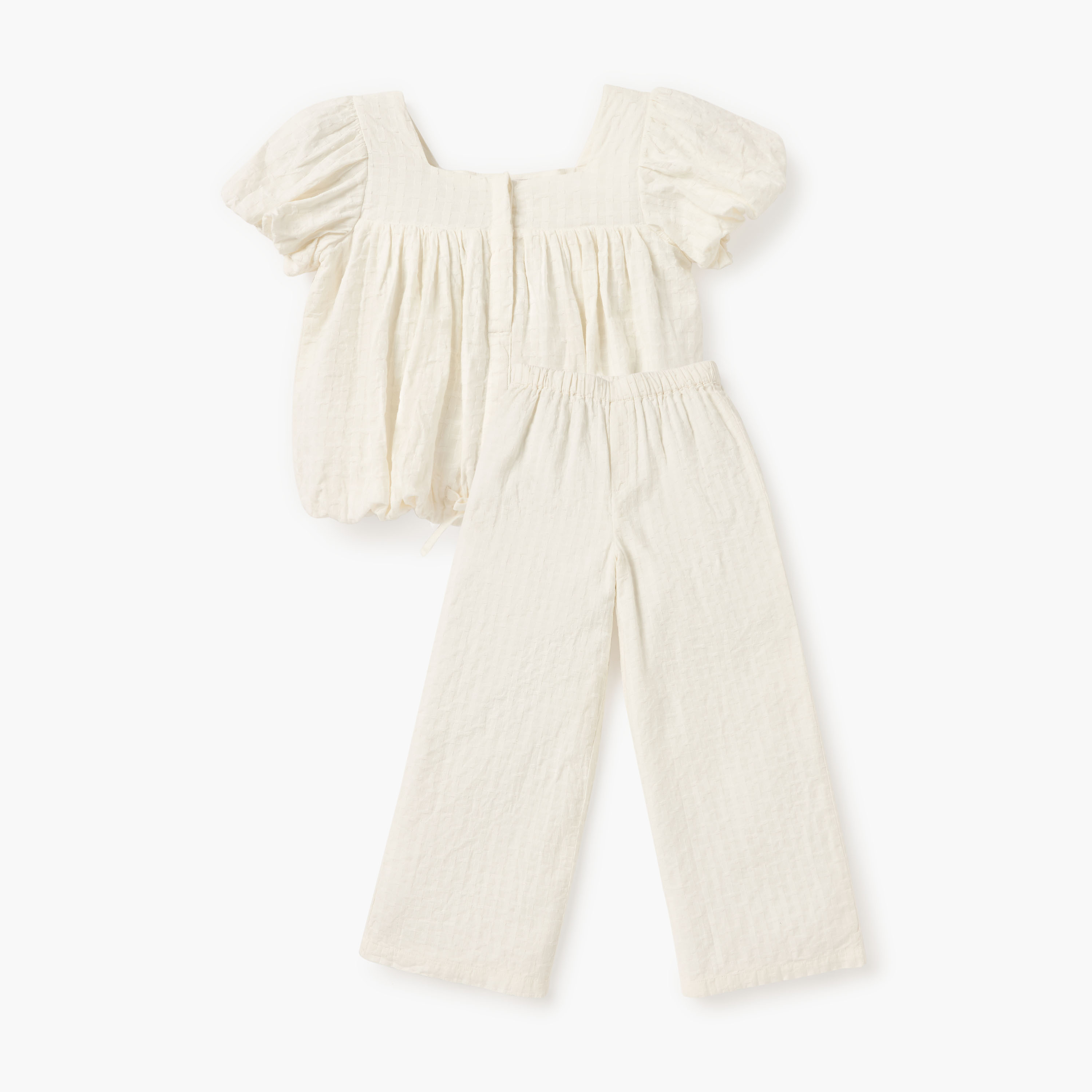 Juniors Textured Top and Pant Set-girls-clothing-setsandcoords-image-1