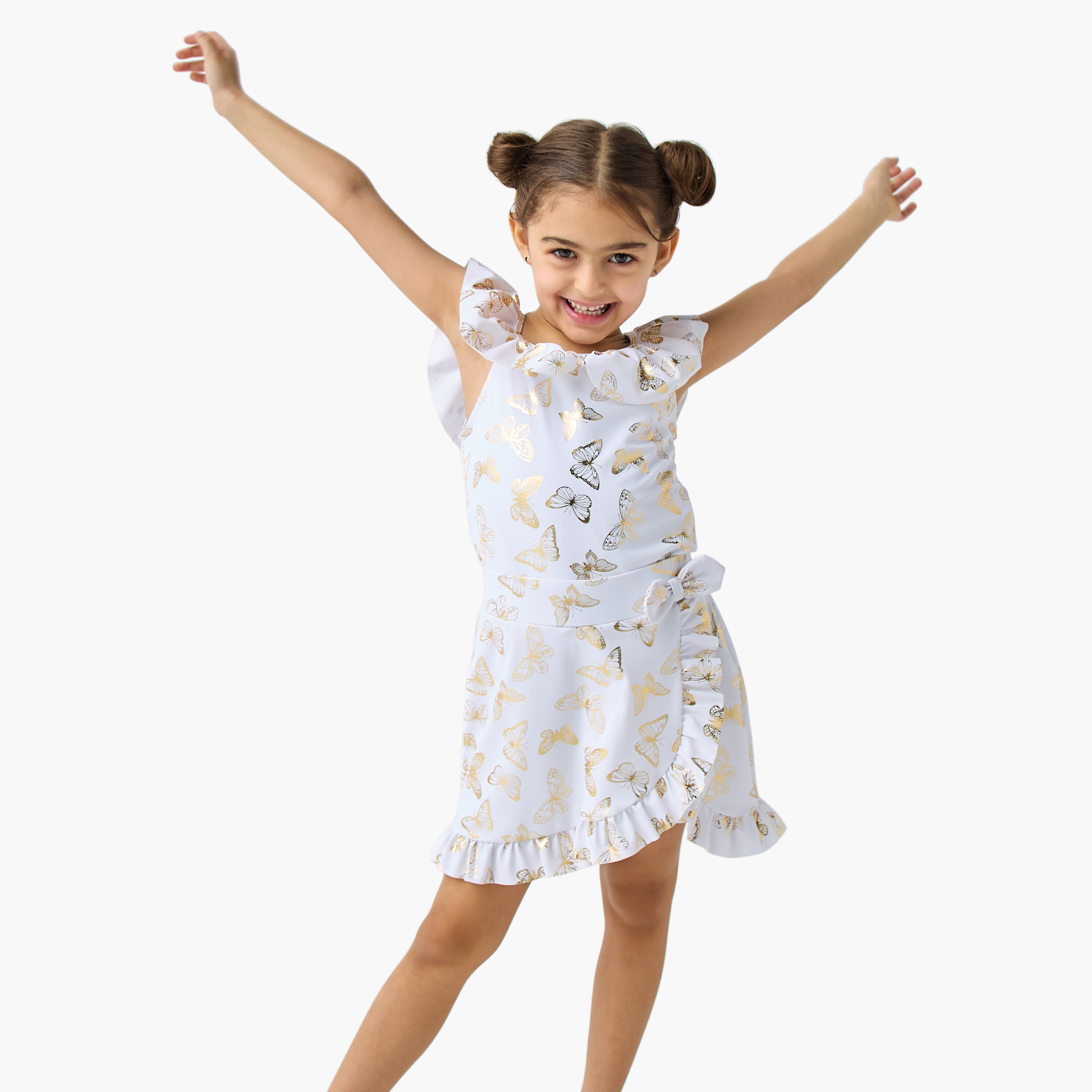 Juniors Butterfly Print Sleeveless Swimsuit with Ruffle Detail-girls-clothing-sportswear-swimwear-image-1