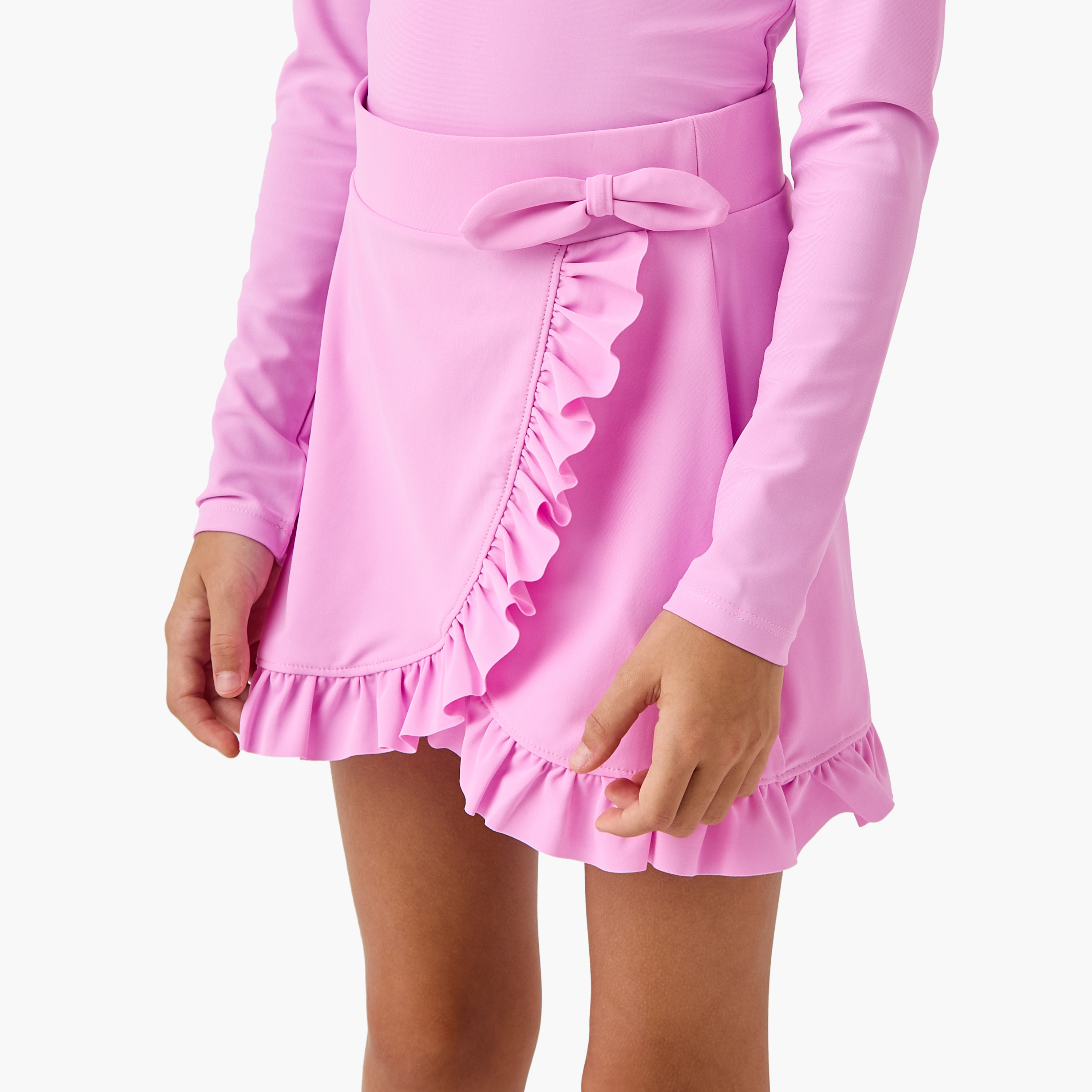Juniors Butterfly Embellished Swimsuit with Skirt-girls-clothing-sportswear-swimwear-image-3