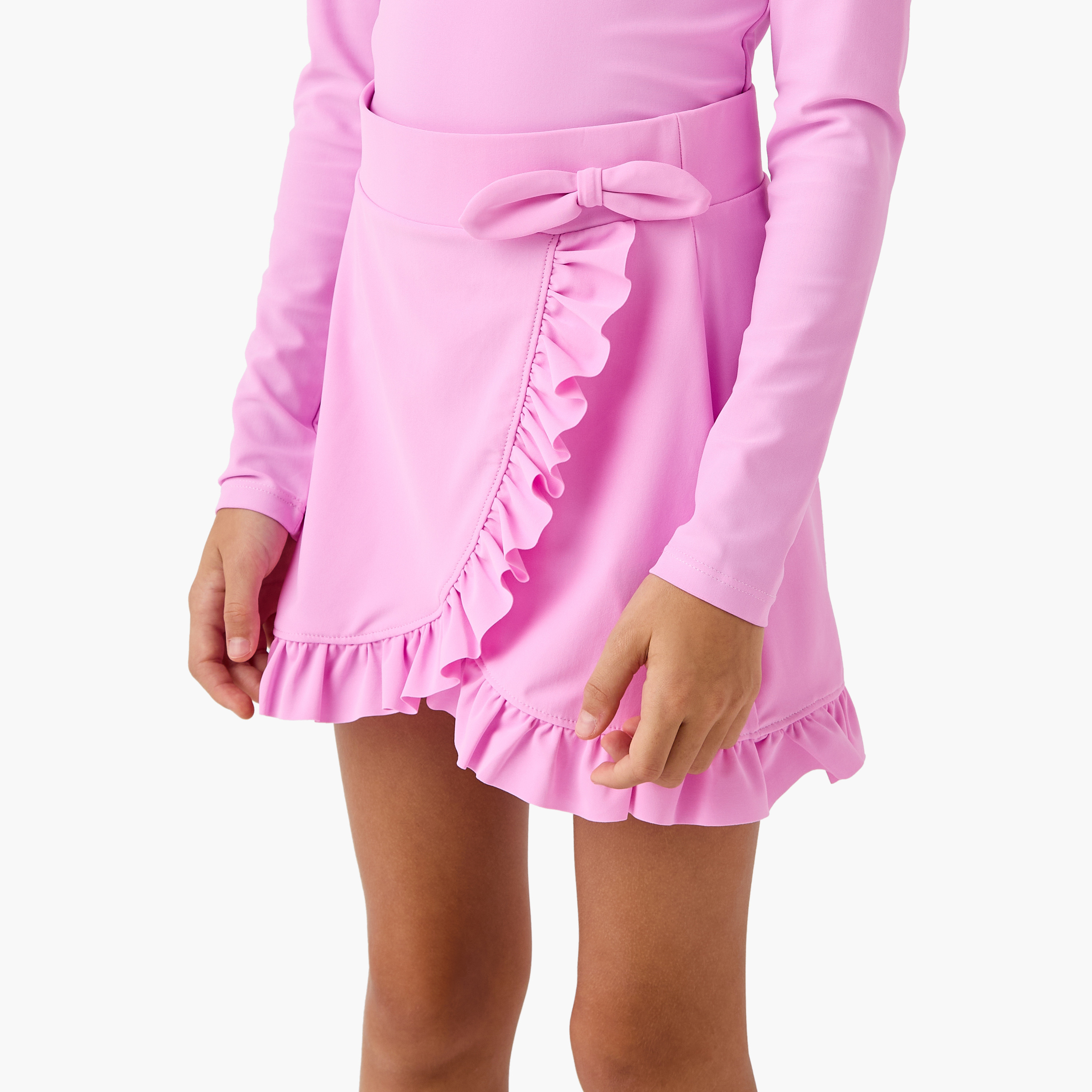 Juniors Butterfly Embellished Swimsuit with Skirt-girls-clothing-sportswear-swimwear-image-6