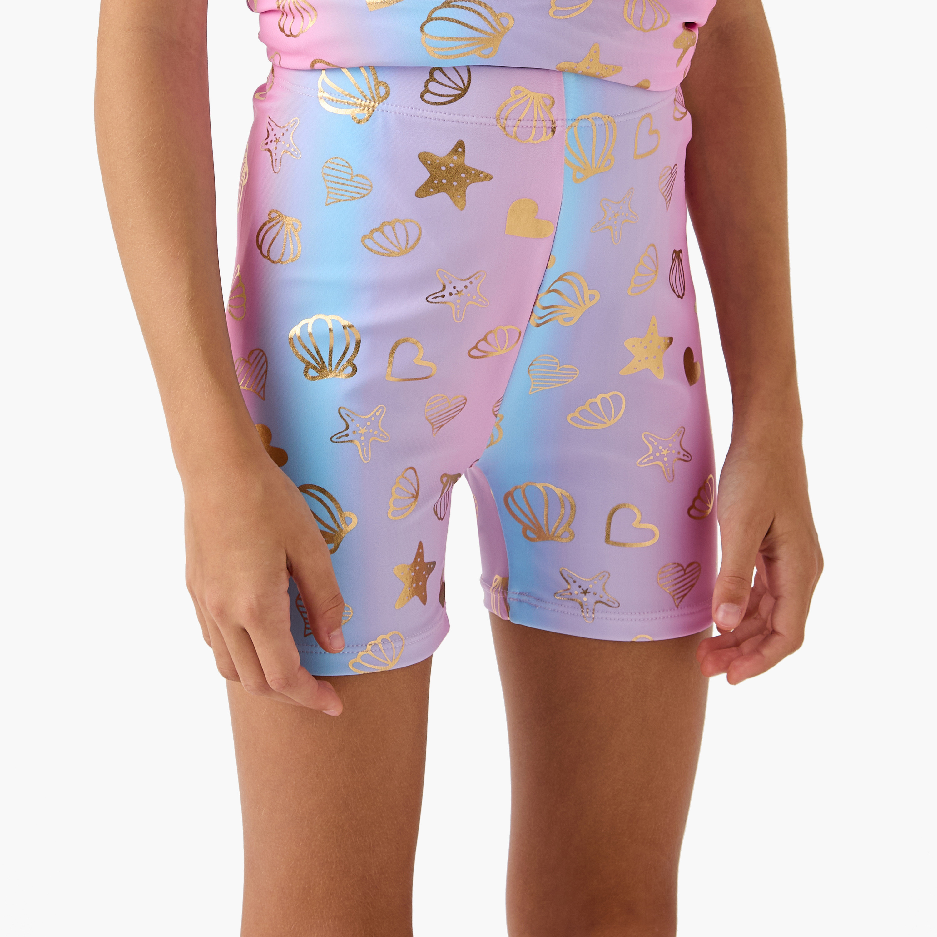 Juniors Printed Swimsuit Dress with Ruffle Detail-girls-clothing-sportswear-swimwear-image-3