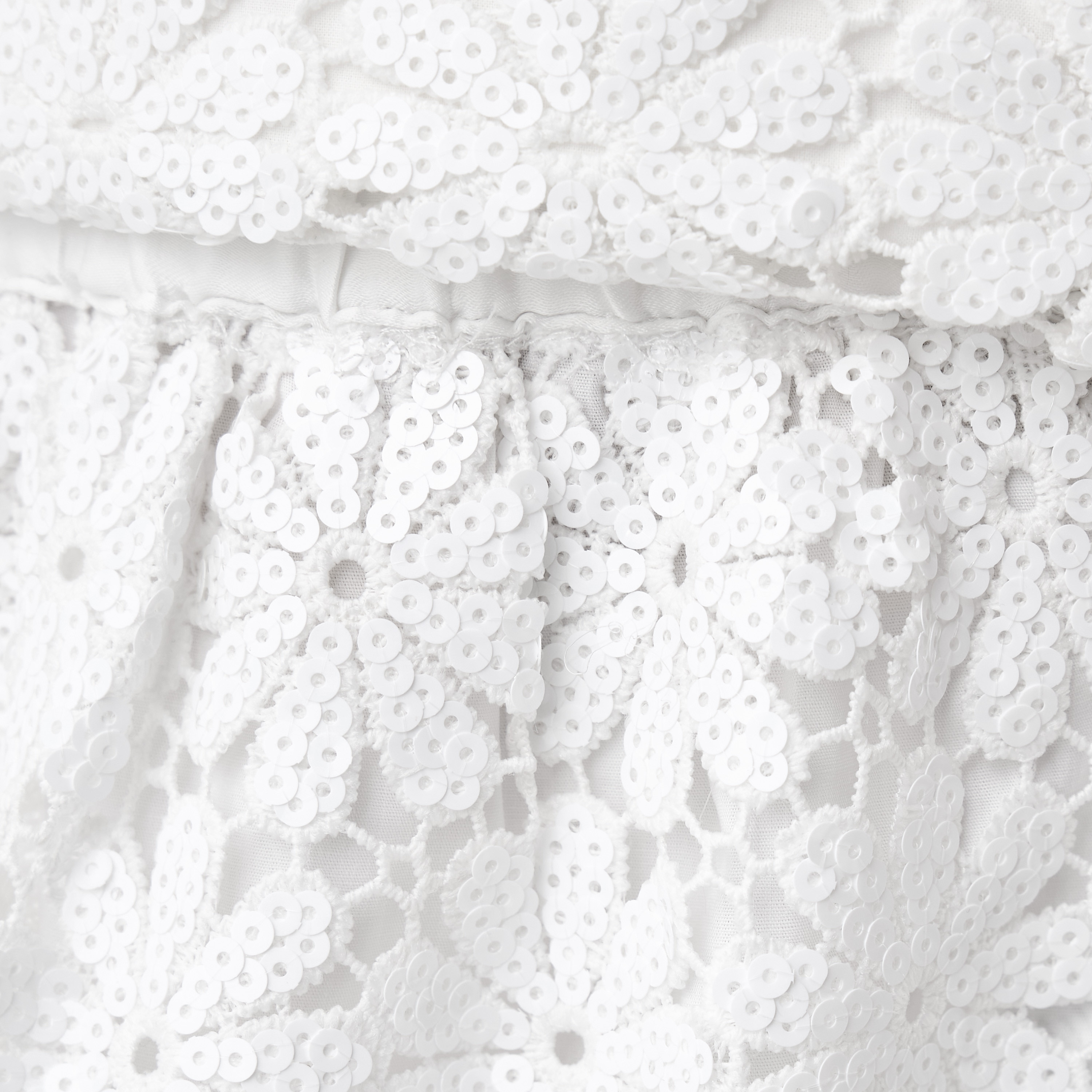 Juniors Floral Sequinned Crochet Skirt with Elasticated Waistband-girls-clothing-bottoms-skirts-image-5