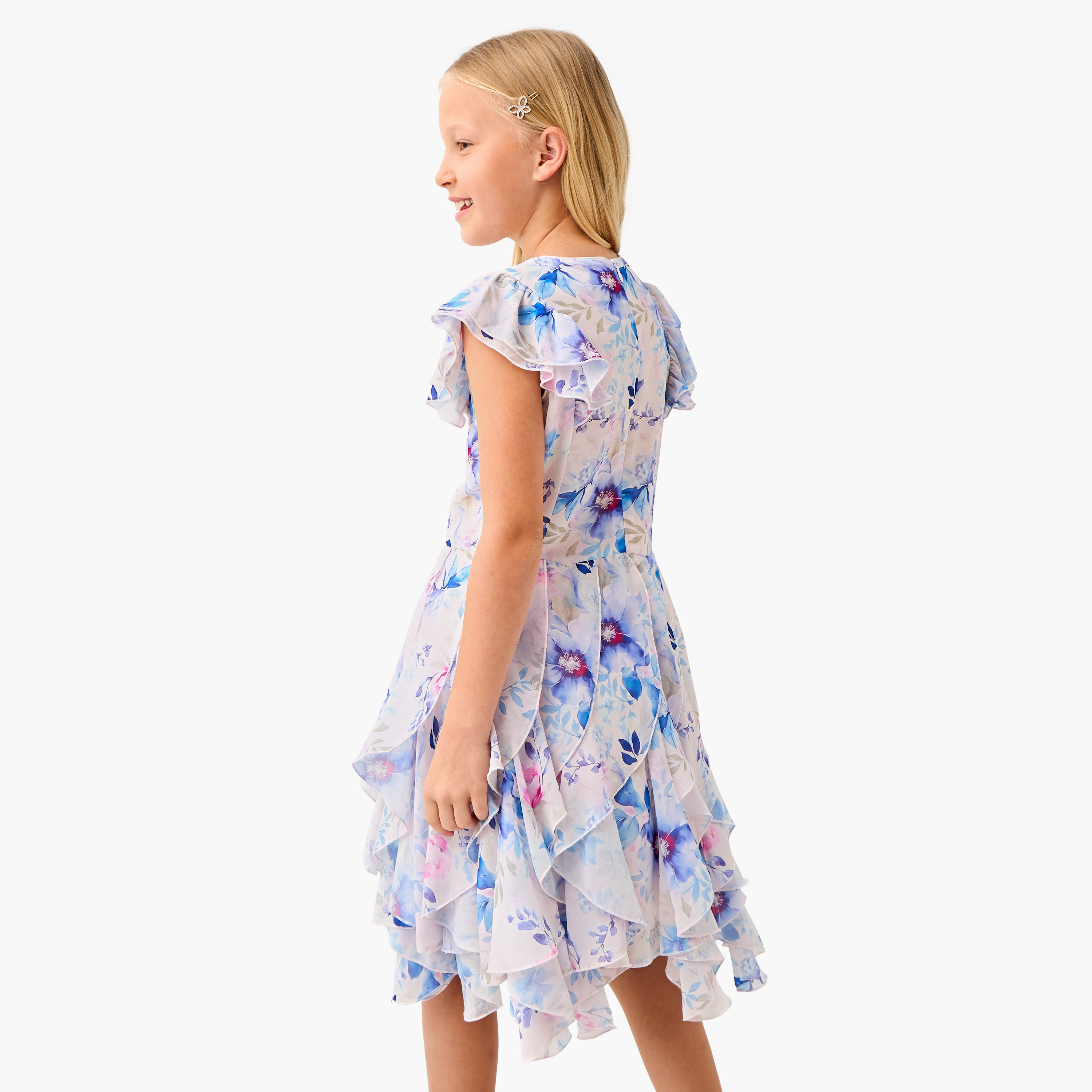 Juniors All-Over Floral Print A-Line Dress with Ruffle Detail-girls-clothing-dressesandjumpsuits-image-3