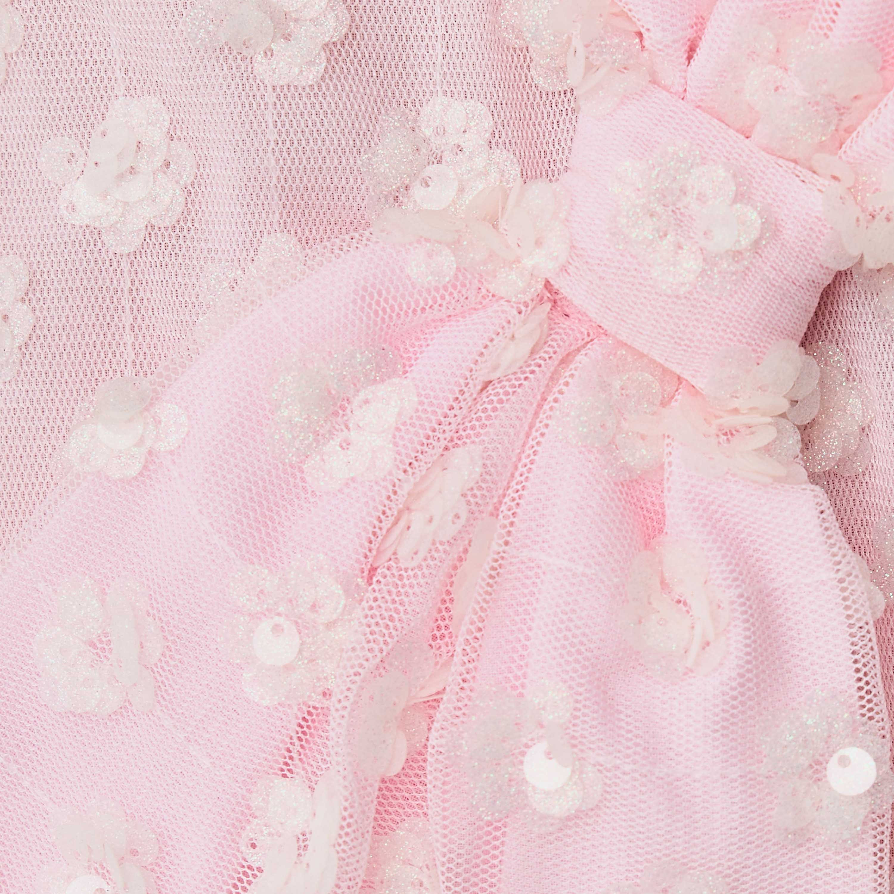 Juniors Embellished Dress with Bow Accent and Balloon Sleeves-girls-clothing-dressesandjumpsuits-image-5
