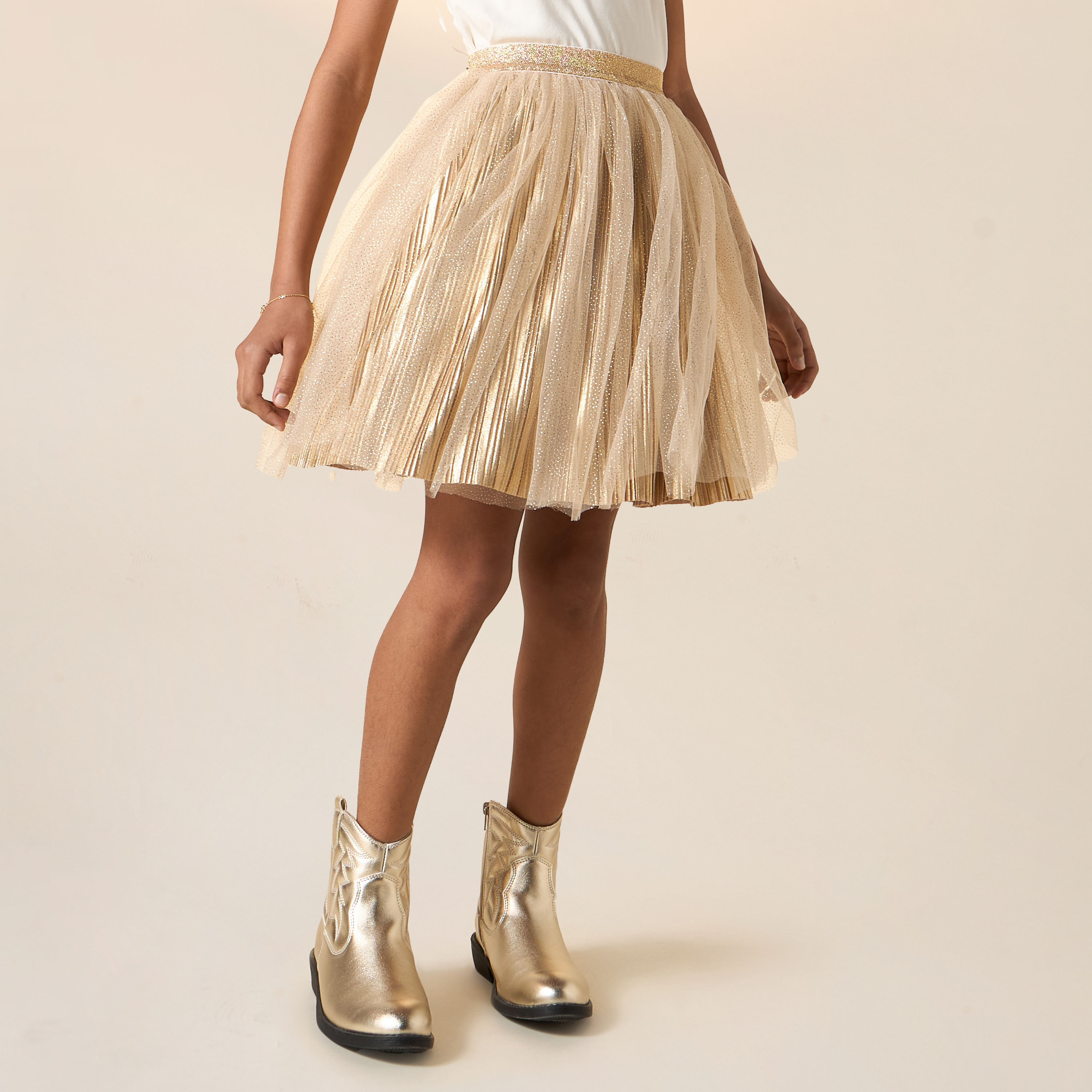 Juniors Ruffle Detail Sleeveless Top and Skirt Set-girls-clothing-setsandcoords-image-5