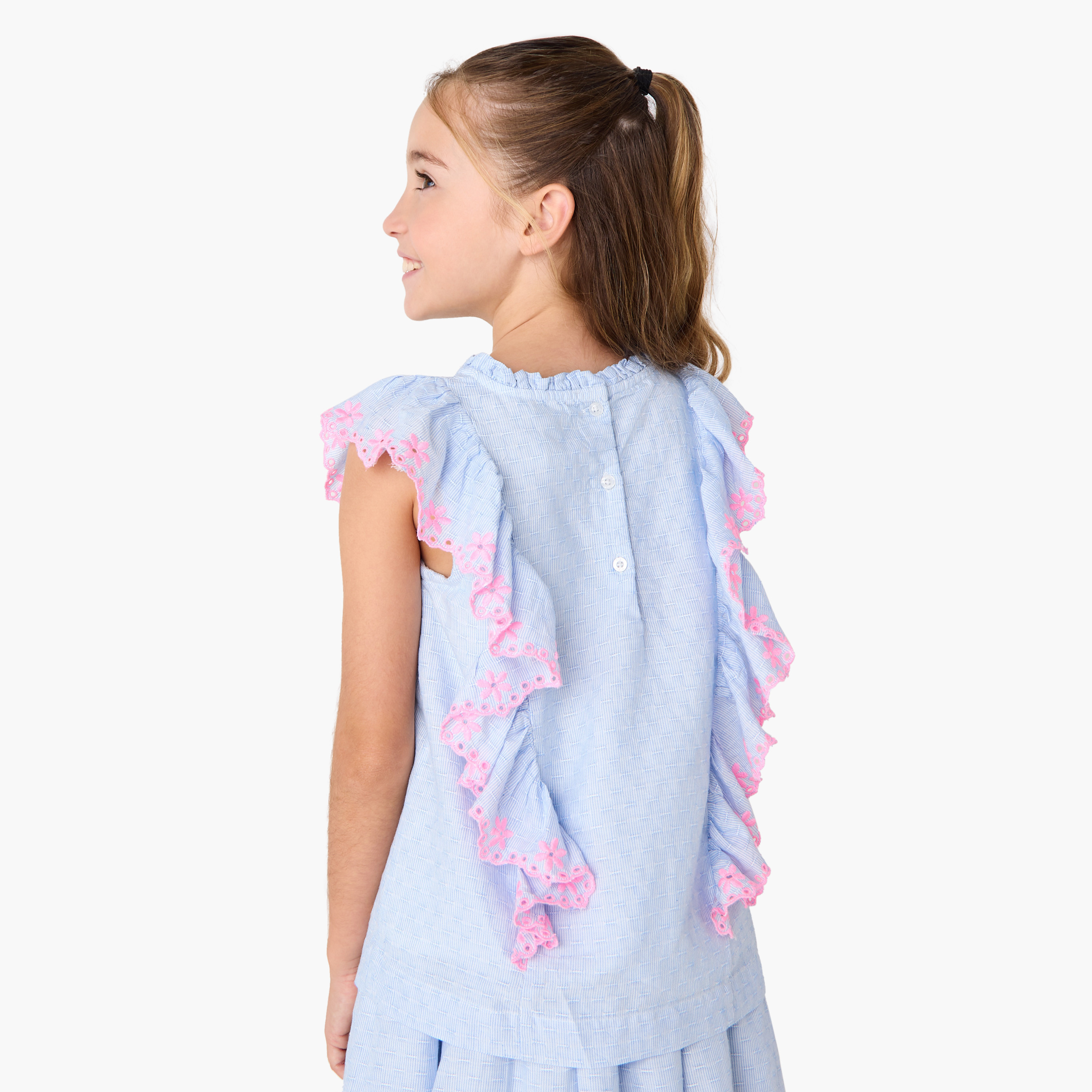 Eligo Embroidered Top with Ruffle Detail-girls-clothing-blousesandshirts-image-4