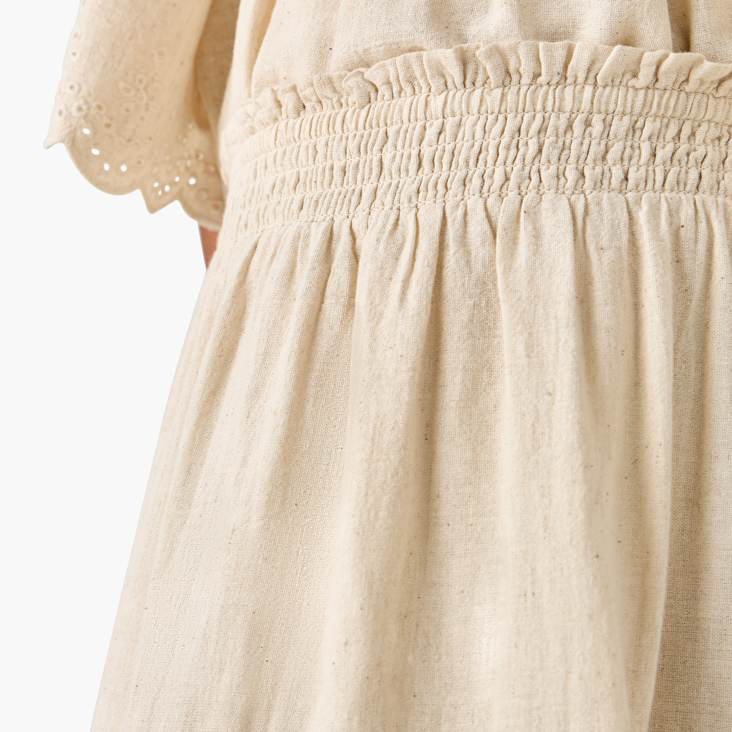 Eligo Schiffli Textured Tiered Skirt with Elasticated Waistband-girls-clothing-bottoms-skirts-image-4