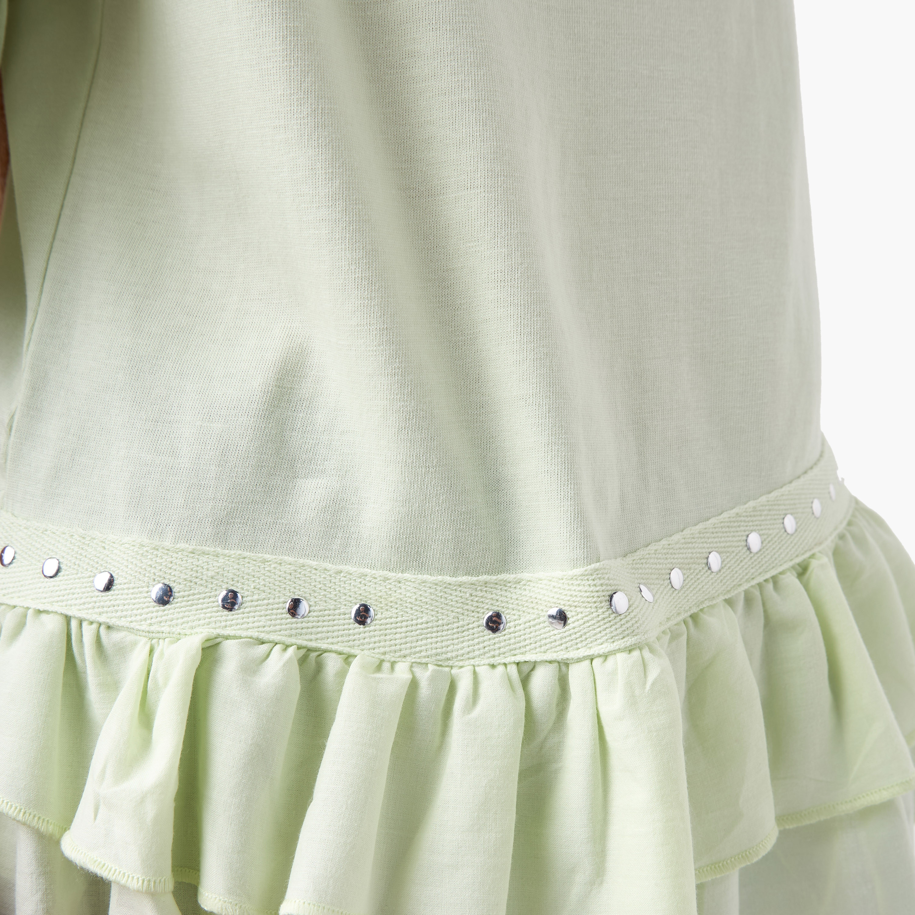 تيشيرت سادة بكشكش وأكمام قصيرة من لي كوبر-girls-clothing-tshirts-image-5
