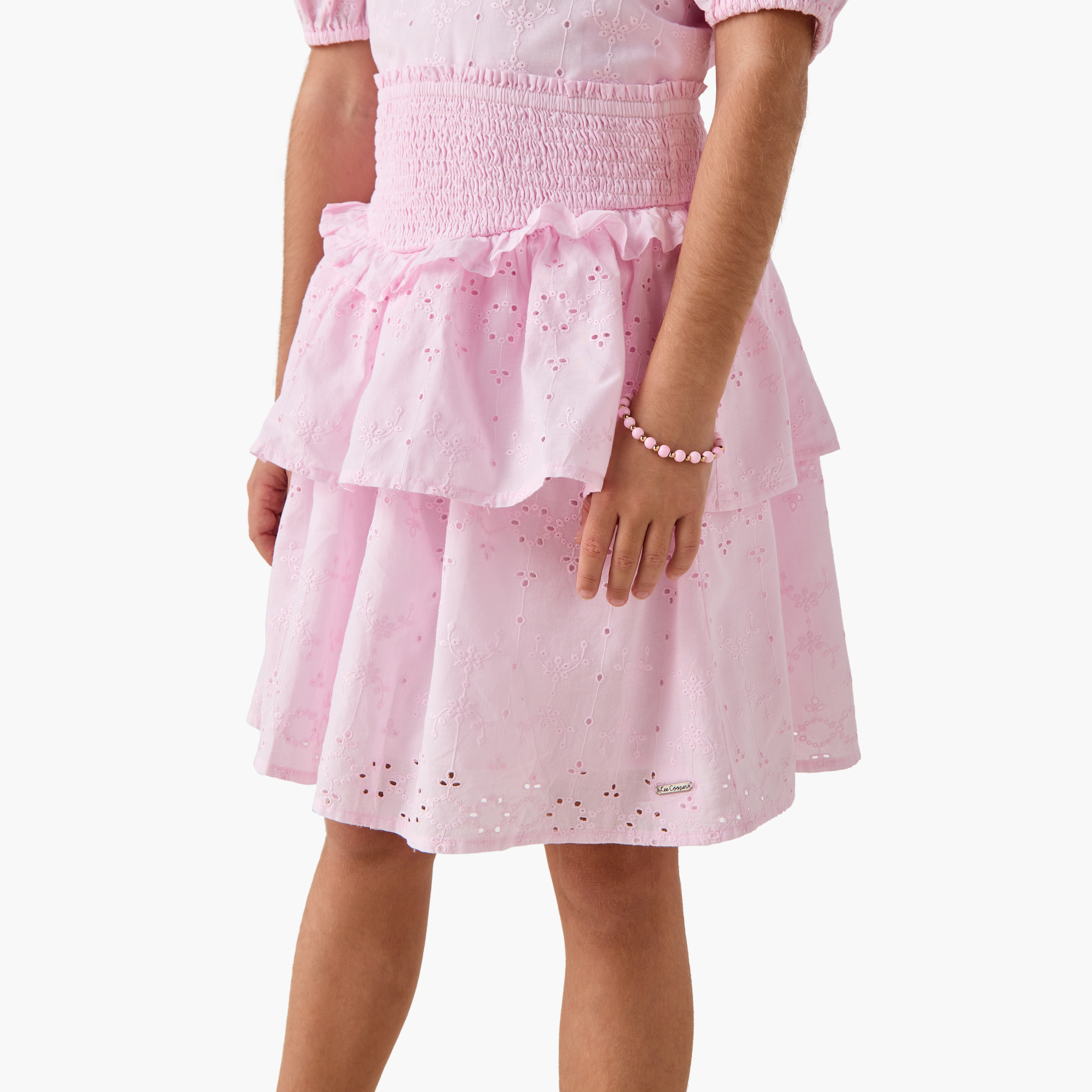 فستان شيفلي متعدد الطبقات وتفاصيل درزات من لي كوبر-girls-clothing-bottoms-skirts-image-5