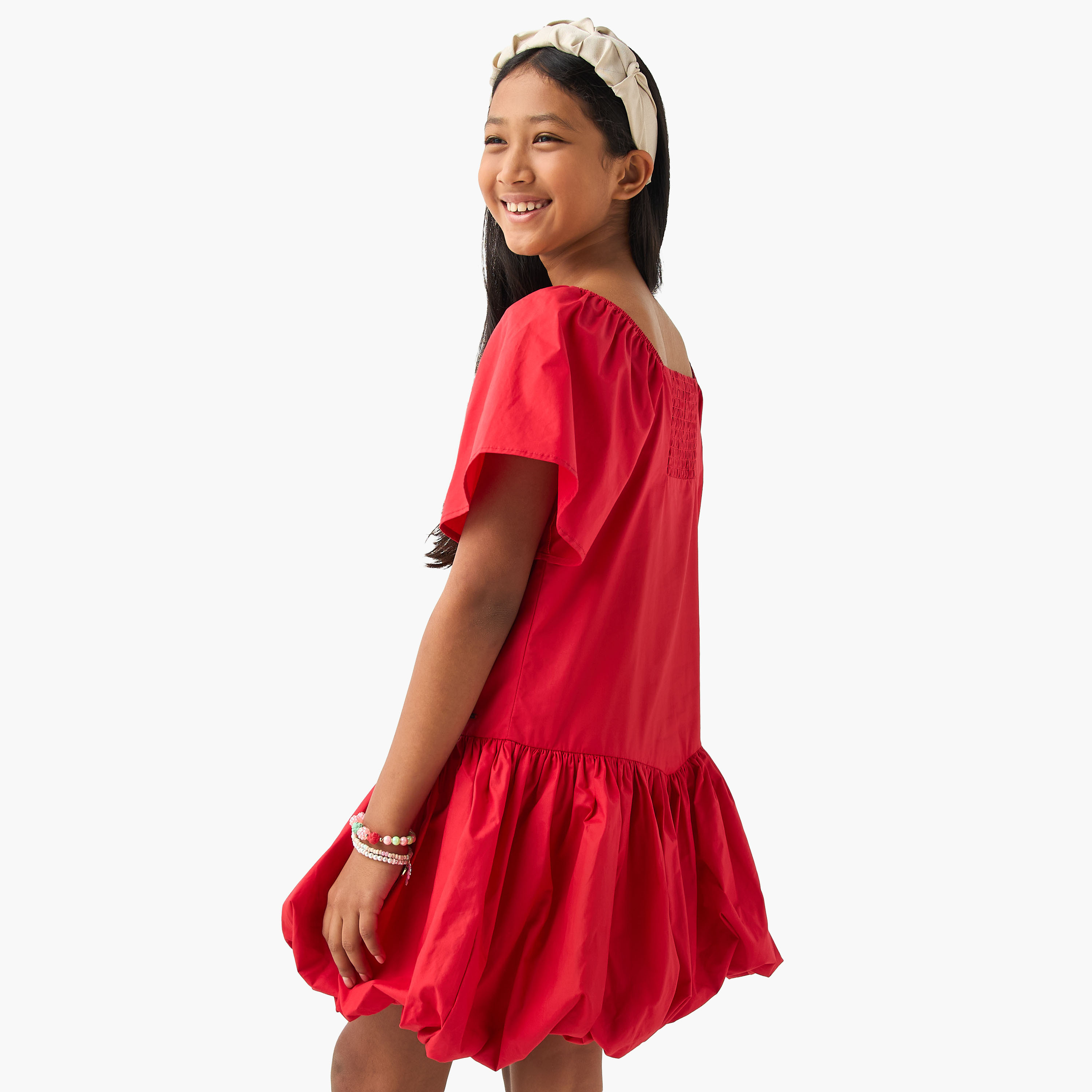 Lee Cooper Bow Detail A-line Dress with Short Sleeves-girls-clothing-dressesandjumpsuits-image-3