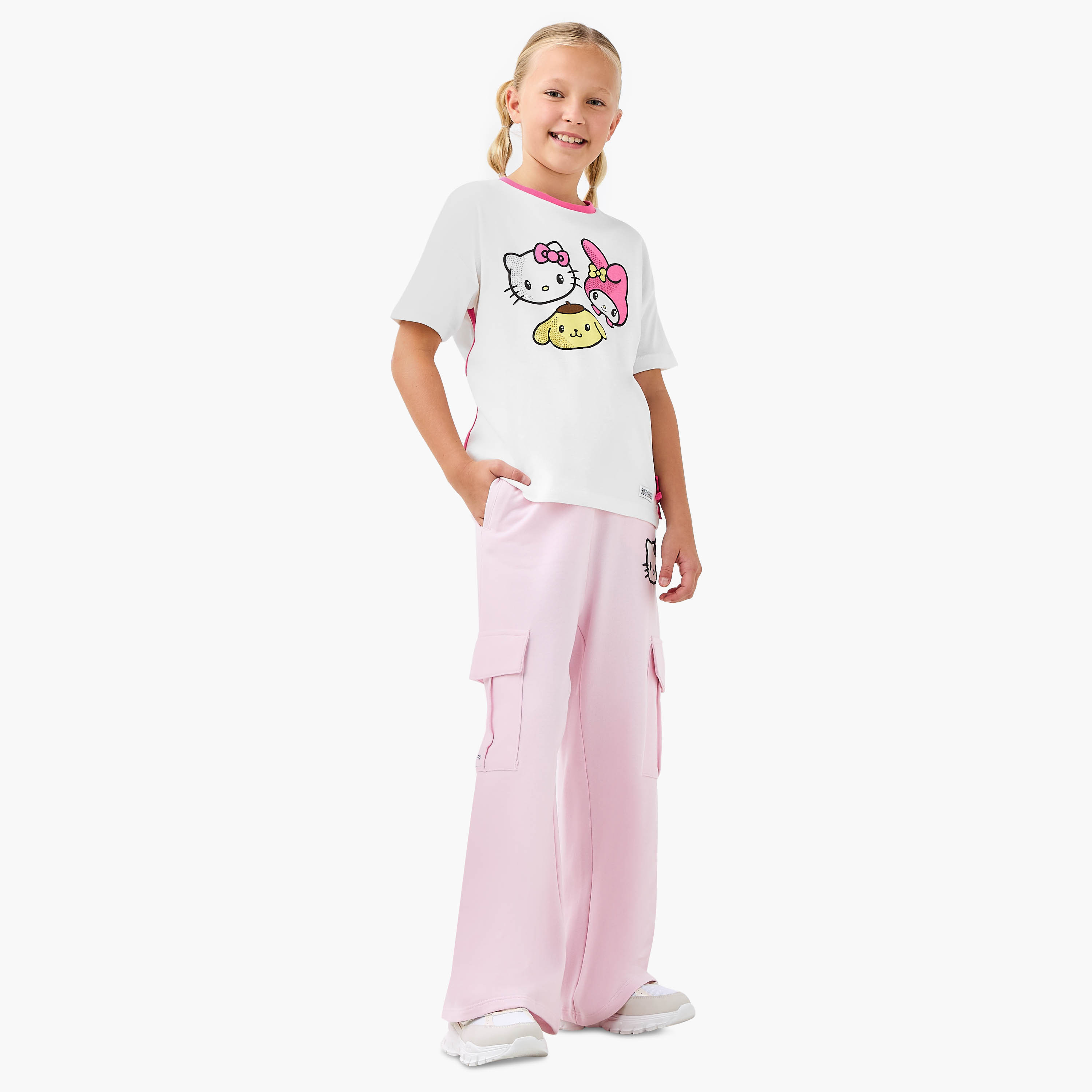 Sanrio Hello Kitty and Friends Print T-shirt with Short Sleeves-girls-clothing-tshirts-image-2