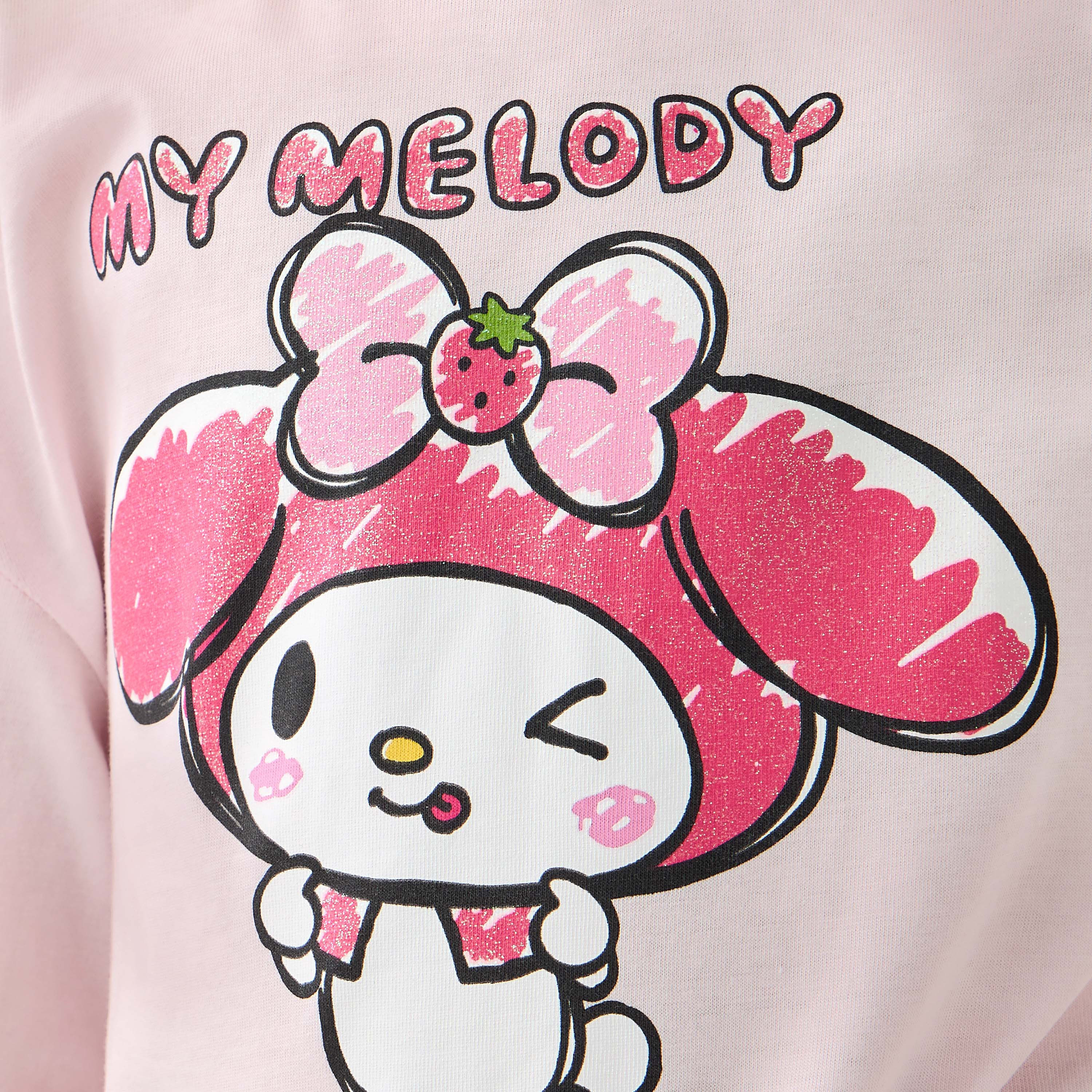 My Melody Print T-shirt Dress with Short Sleeves-girls-clothing-dressesandjumpsuits-image-5