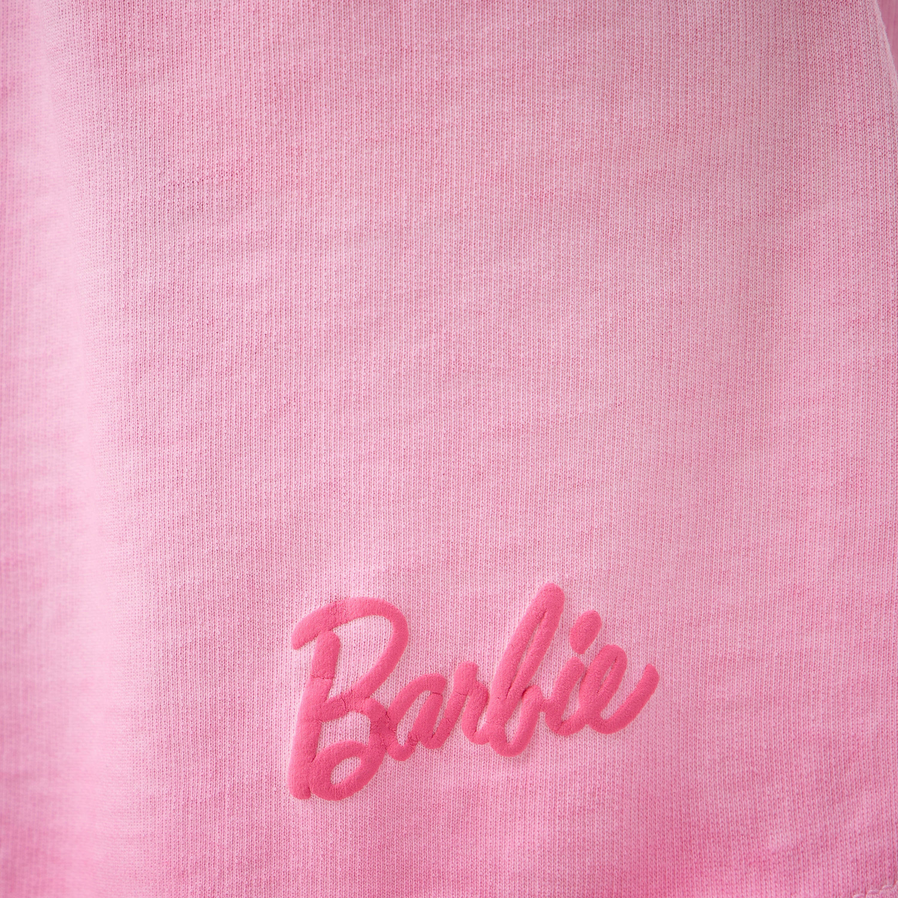 Barbie Embroidered Shorts with Drawstring Closure and Pockets-girls-clothing-bottoms-shorts-image-5