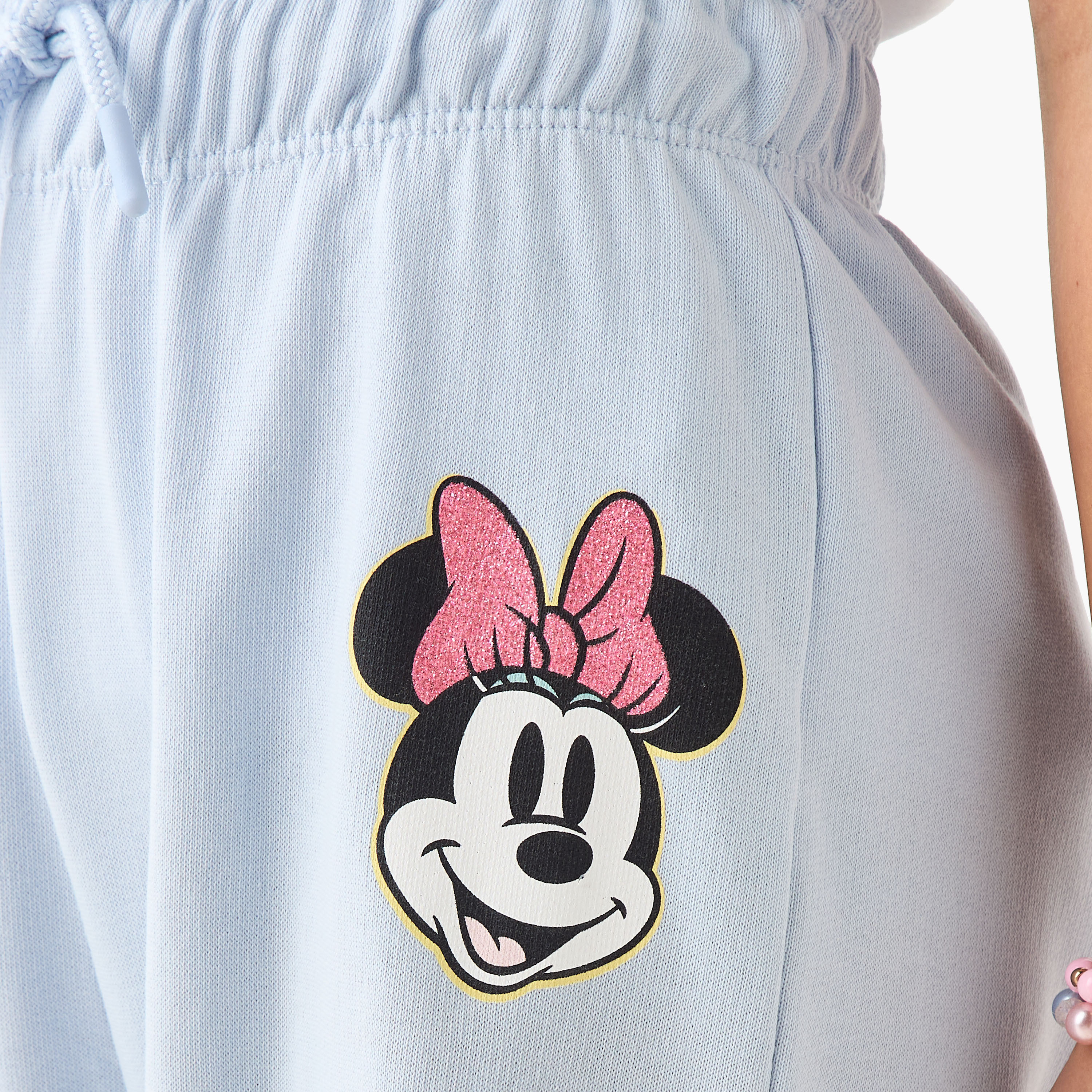 Disney Minnie Mouse Print Pants with Drawstring Closure-girls-clothing-bottoms-joggersandtrackpants-image-4