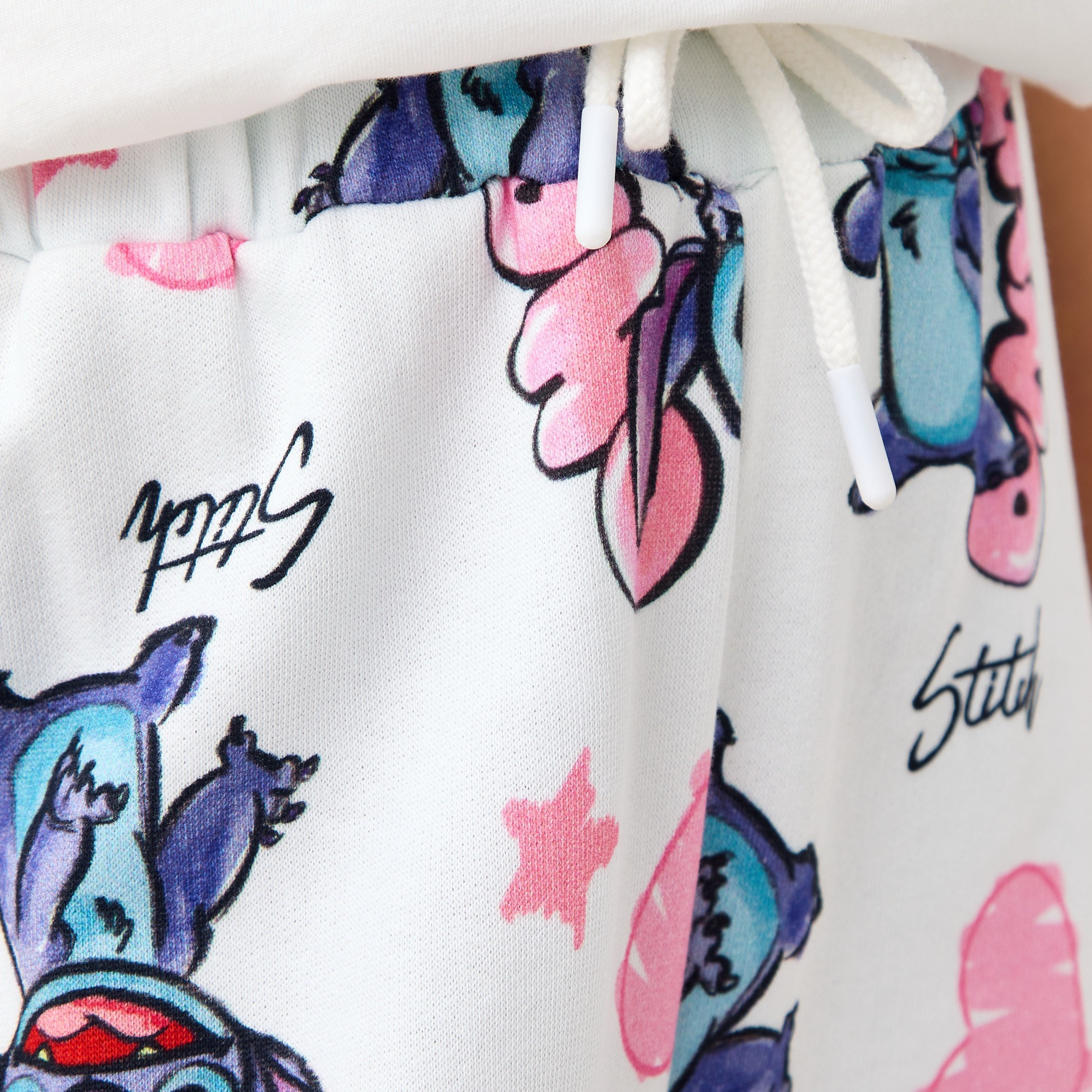 Stitch Print Joggers with Drawstring Closure-girls-clothing-bottoms-joggersandtrackpants-image-5