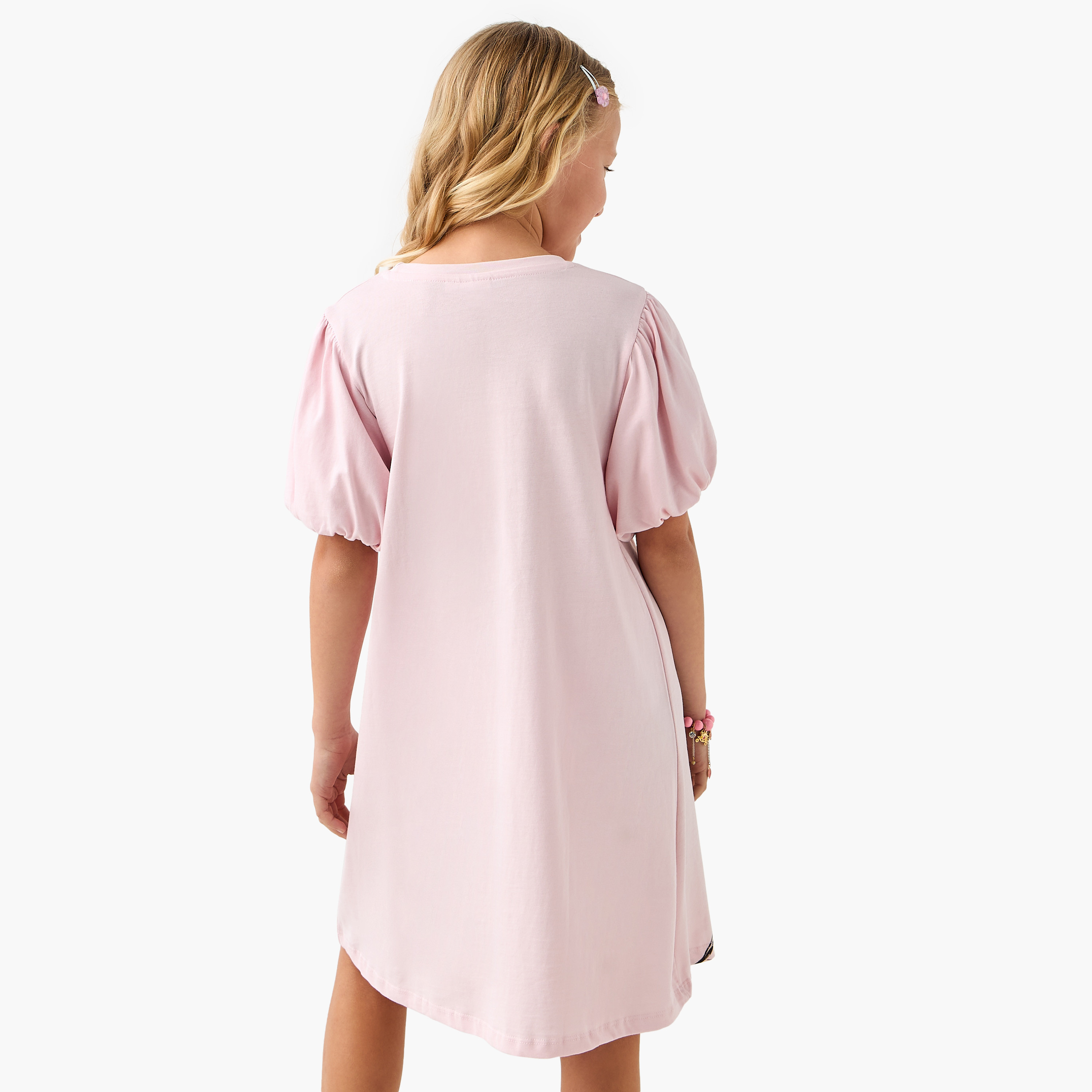 Dinsey Jasmine Print T-shirt Dress with Short Sleeves-girls-clothing-dressesandjumpsuits-image-3