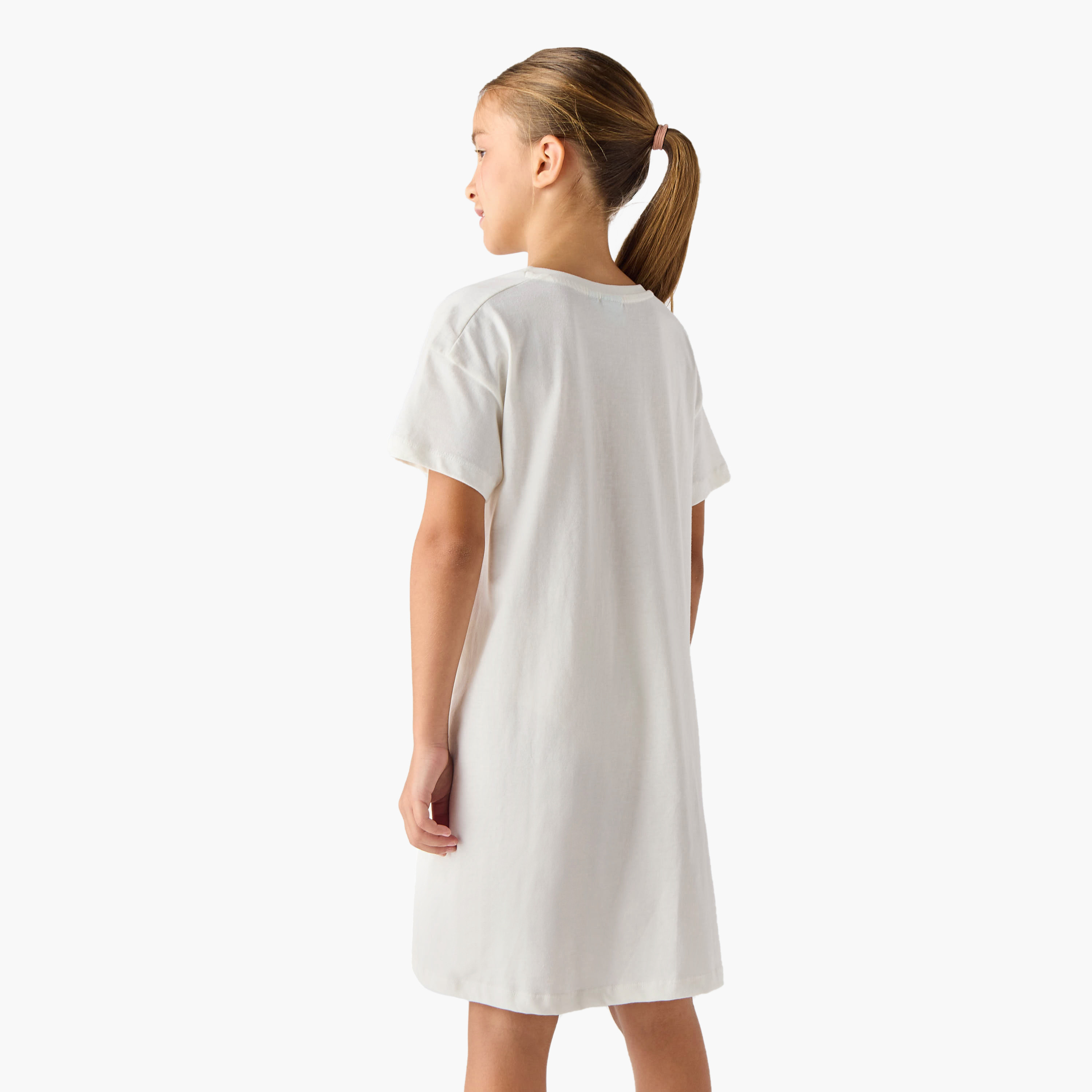 فستان إيه لاين بأكمام قصيرة وطبعات إلسا من ديزني-girls-clothing-dressesandjumpsuits-image-3