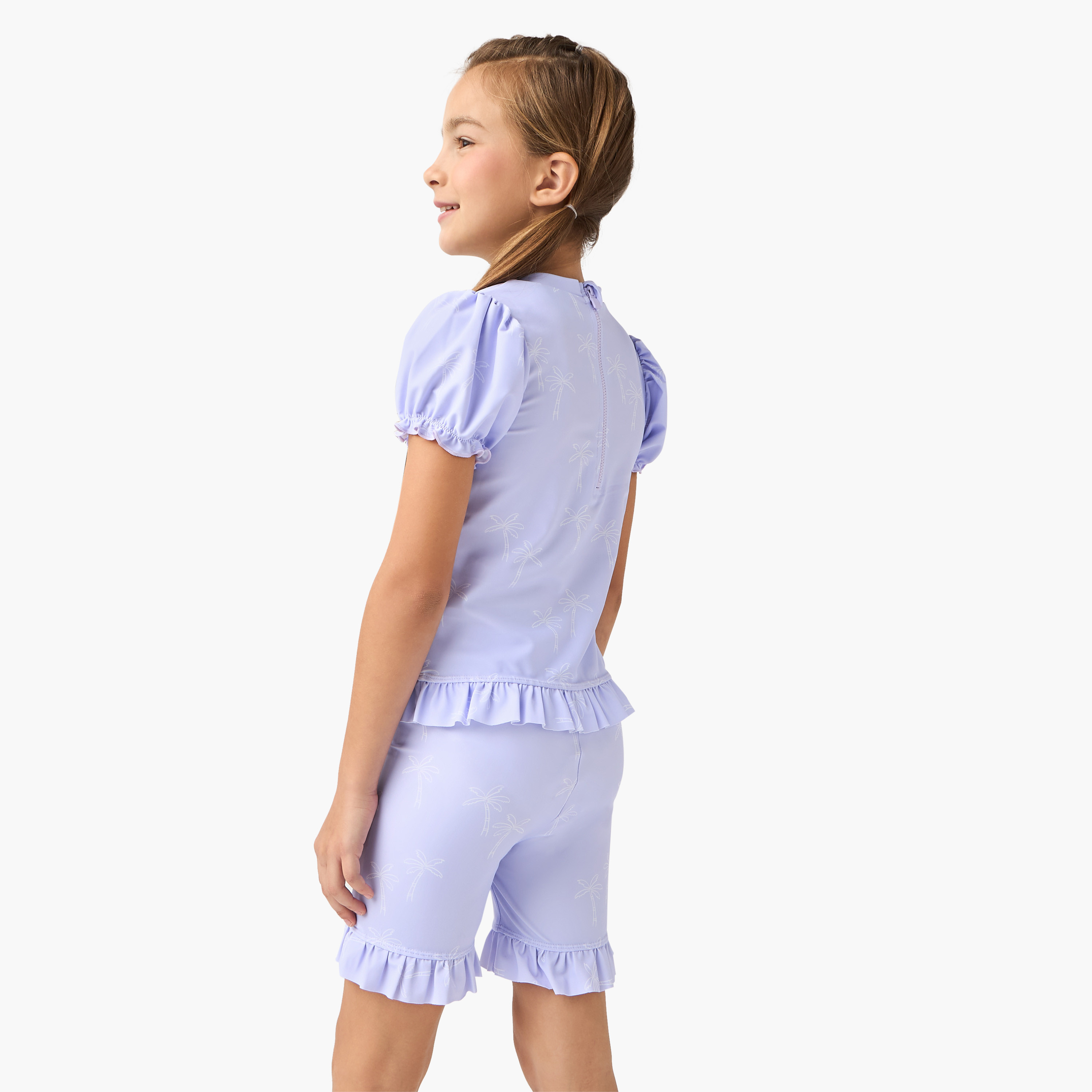 Disney Stitch and Angel Print Swim Top and Shorts Set-sports-gear-swimming-girl-image-4