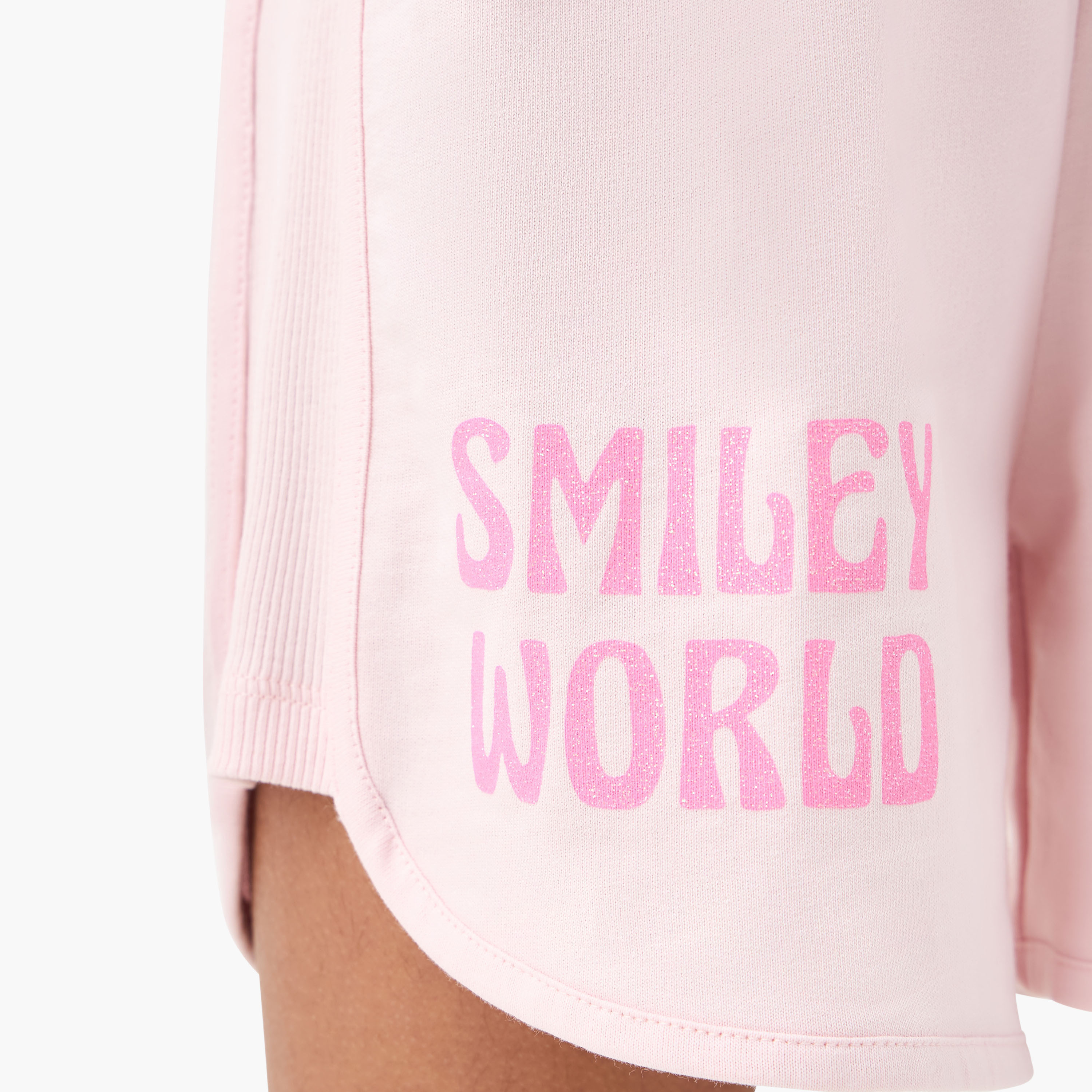 شورت بطبعات مع رباط إغلاق من سمايلي وورلد-girls-clothing-bottoms-shorts-image-2