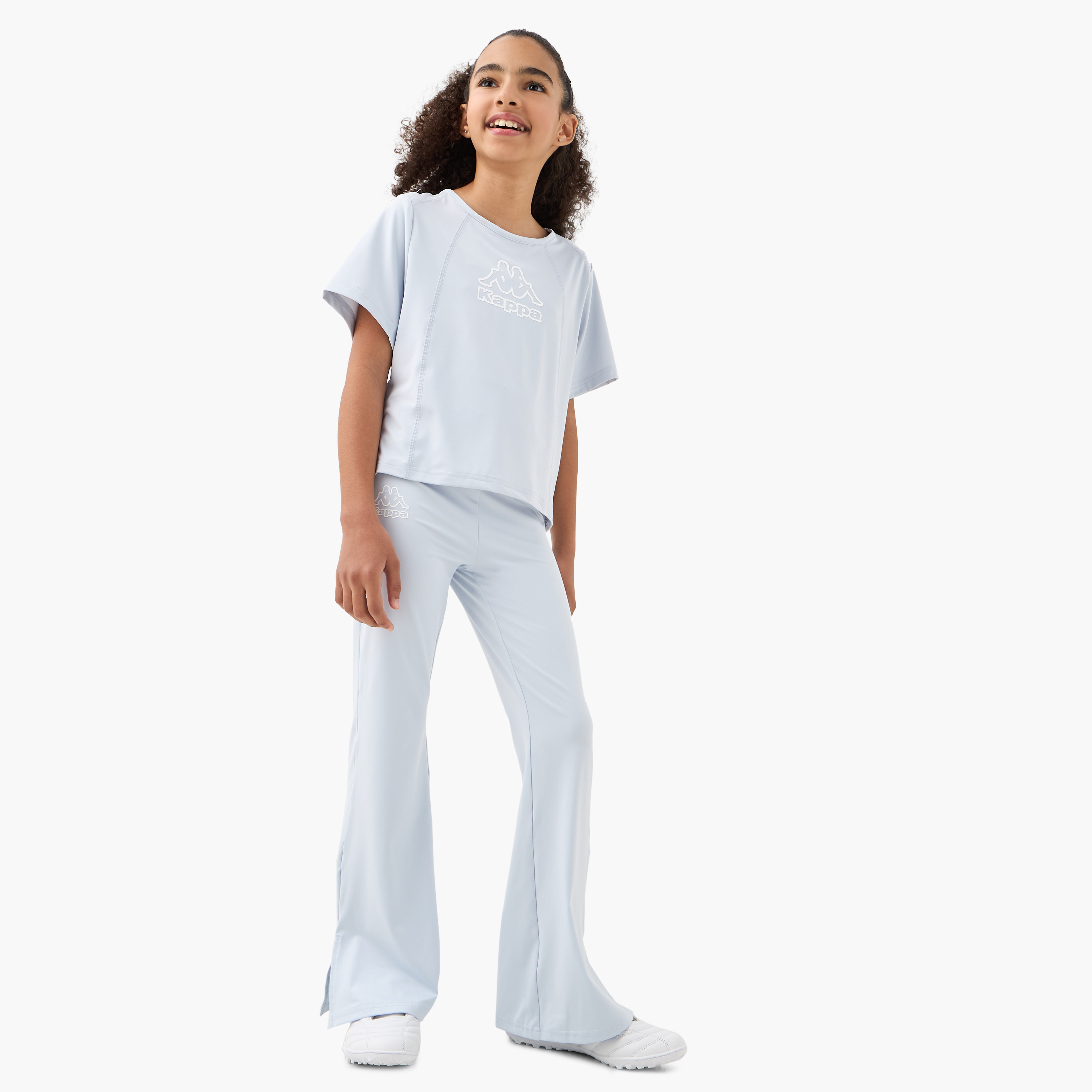 Kappa Logo Print T-shirt with Short Sleeves-girls-clothing-tshirts-image-2