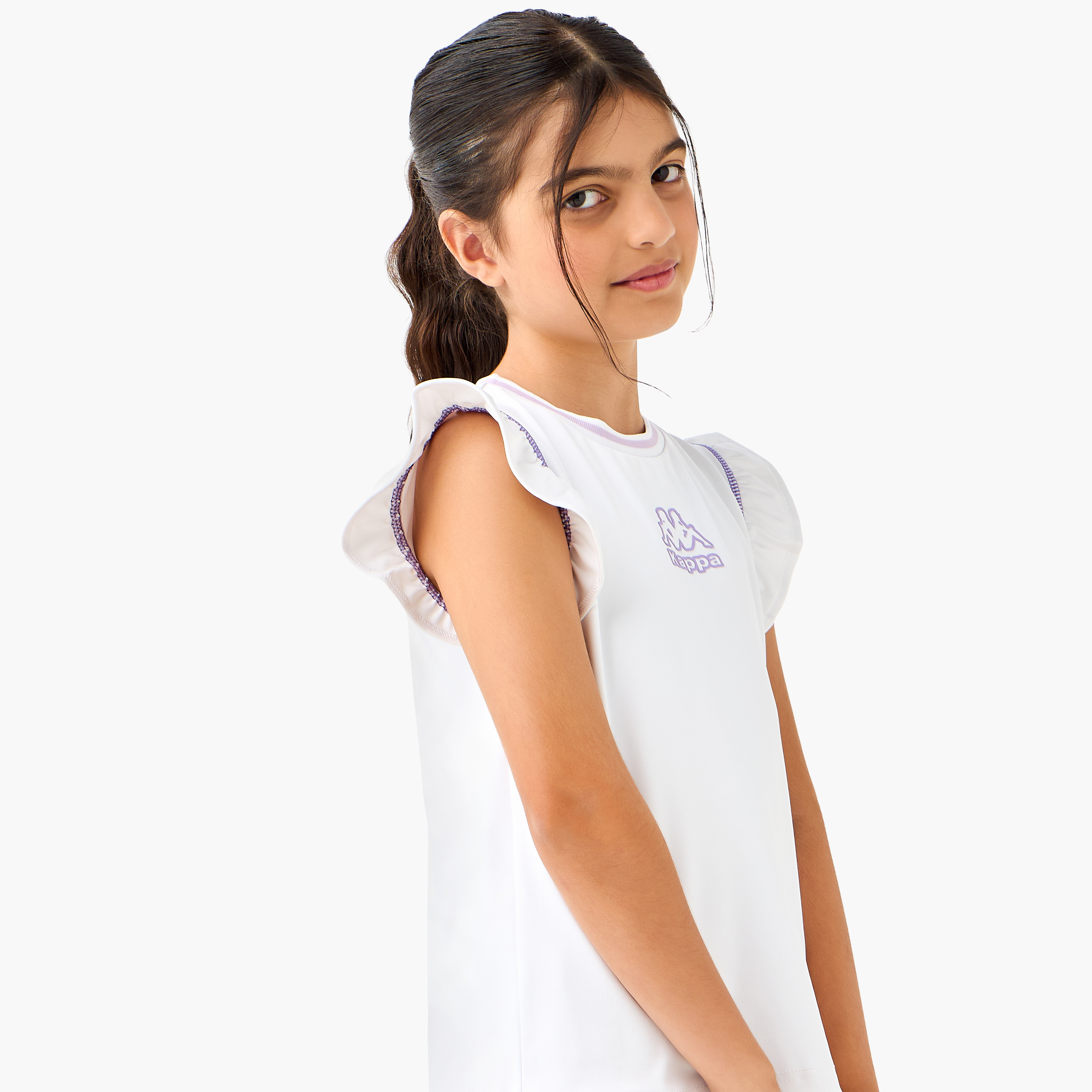 Kappa Logo Print Sleeveless T-shirt-girls-clothing-tshirts-image-4
