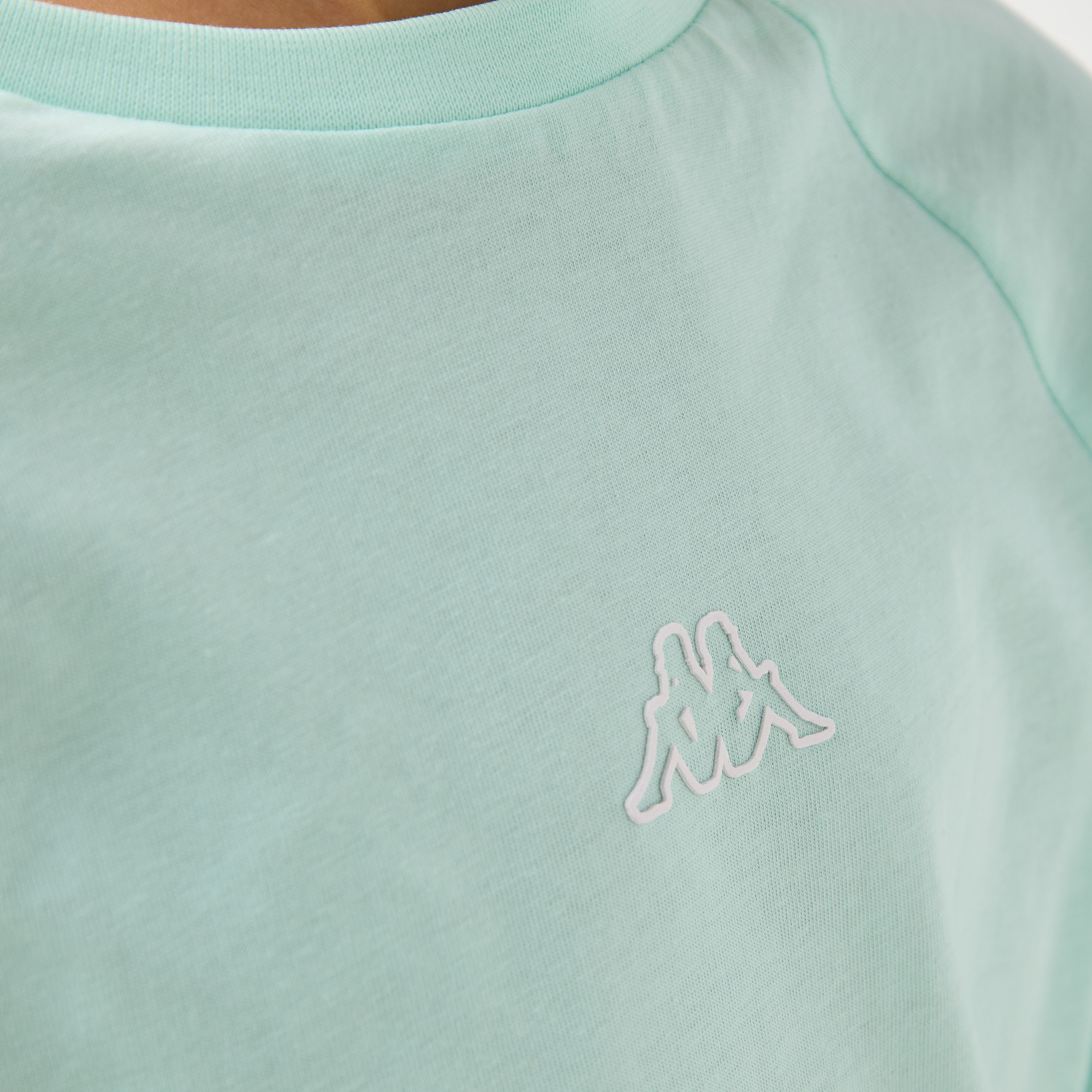 Kappa Logo Print Crew Neck T-shirt with Raglan Sleeves-girls-clothing-tshirts-image-5
