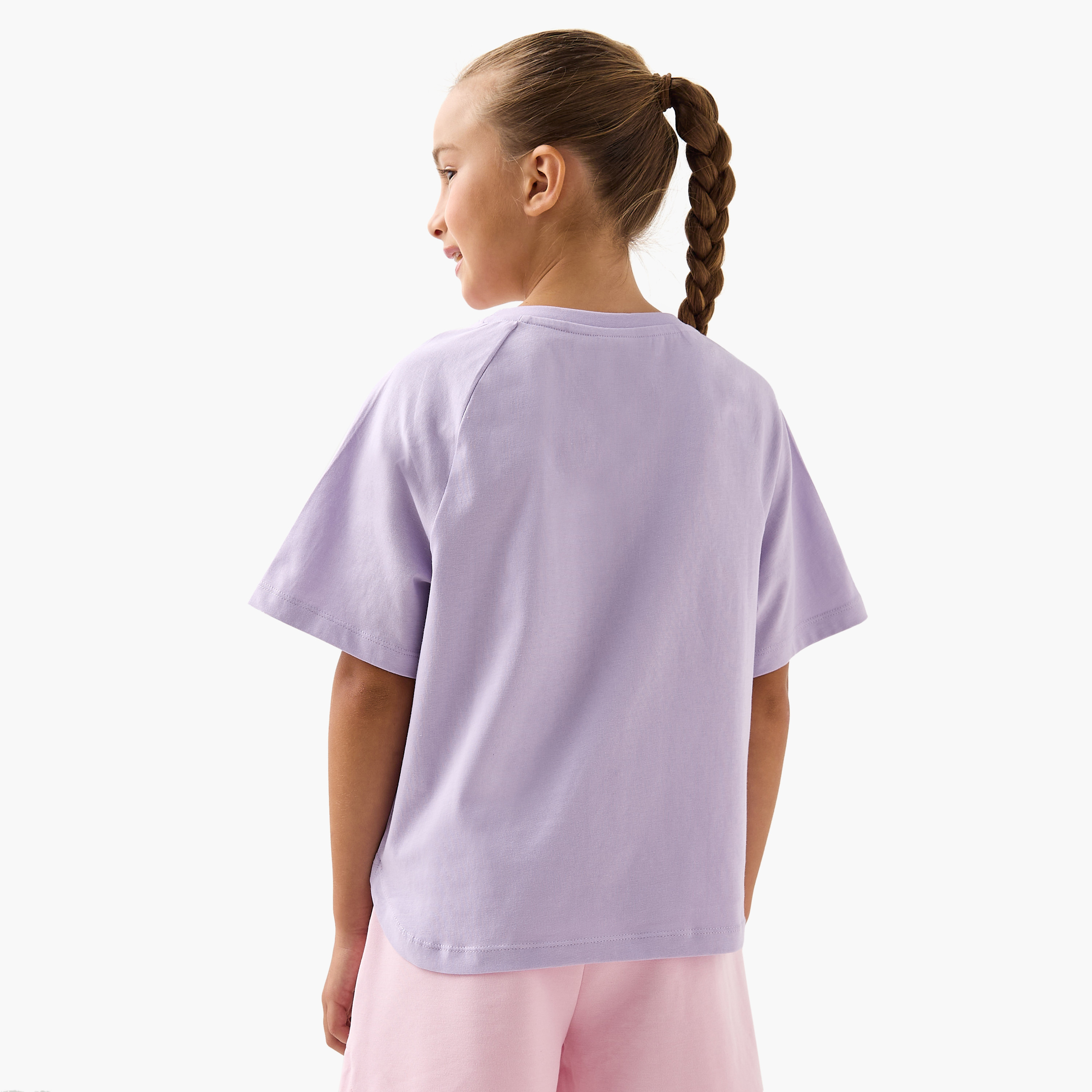 Kappa Logo Print T-shirt with Raglan Sleeves-sports-girls-clothing-tops-image-3