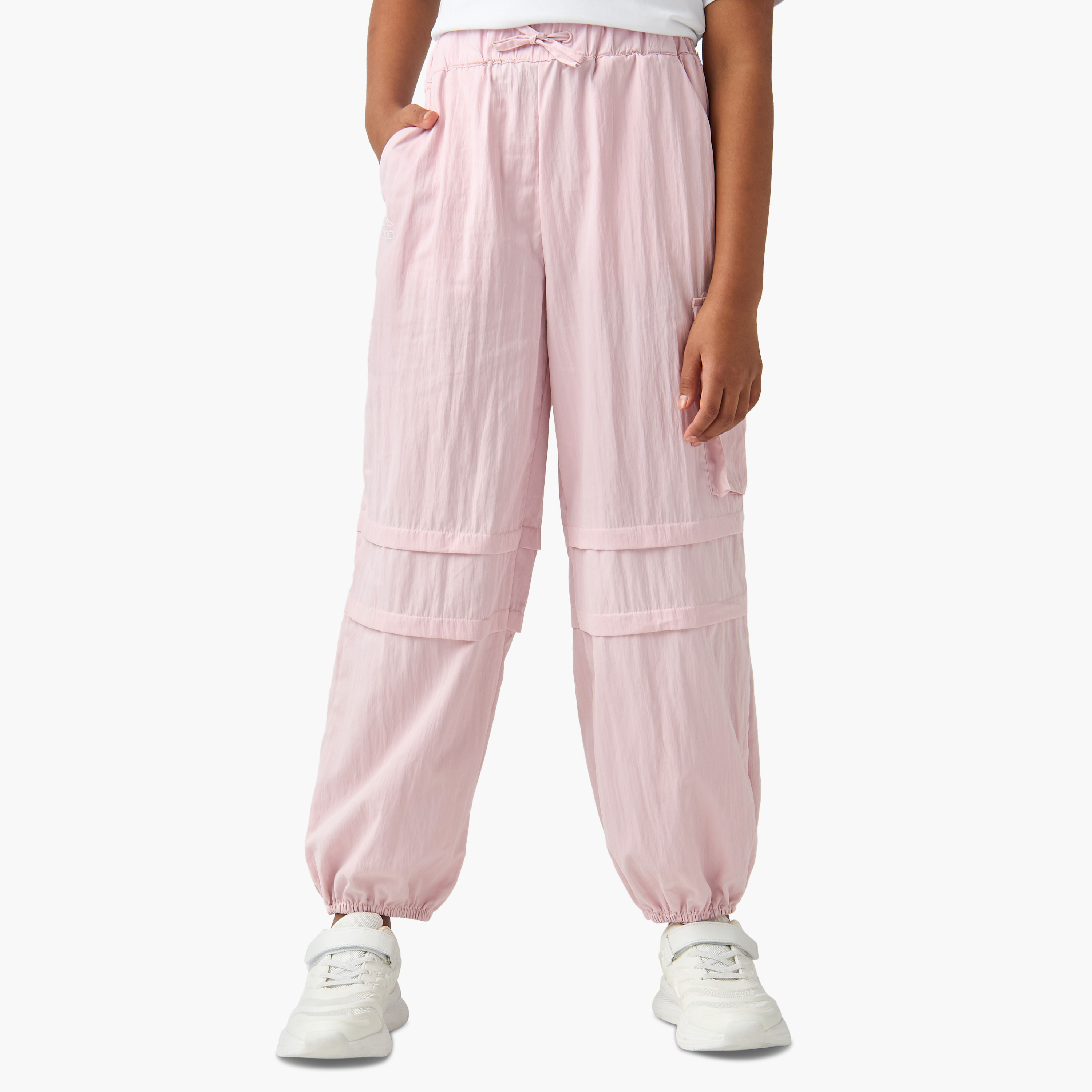 بنطلون رياضي بطبعات شعار ورباط إغلاق من كابا-girls-clothing-bottoms-joggersandtrackpants-image-5