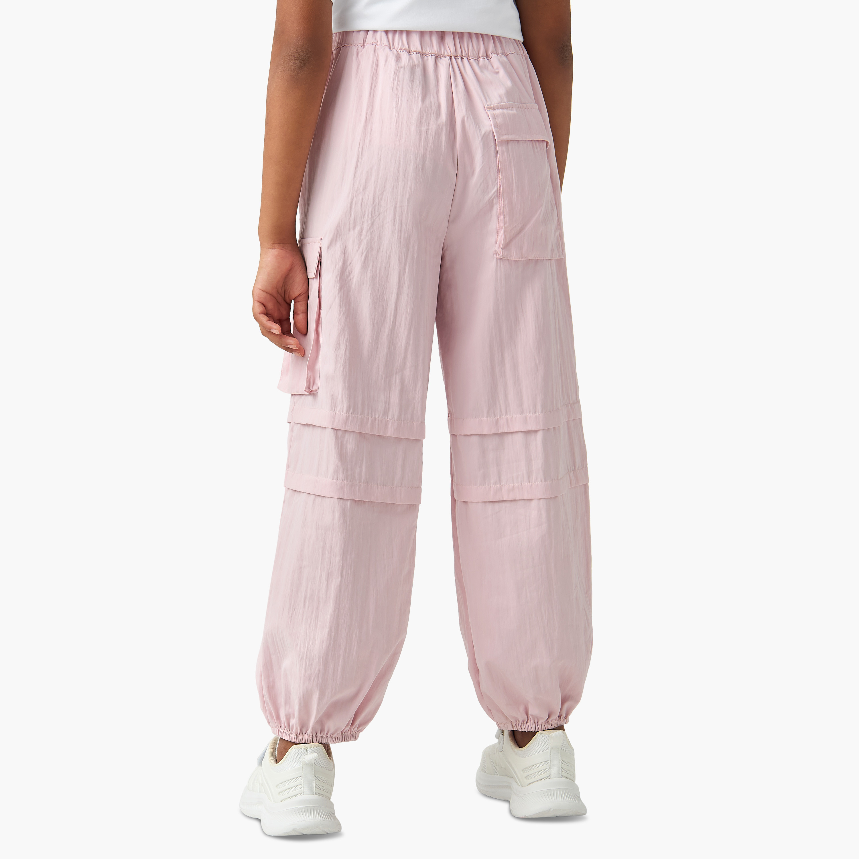 بنطلون رياضي بطبعات شعار ورباط إغلاق من كابا-girls-clothing-bottoms-joggersandtrackpants-image-3