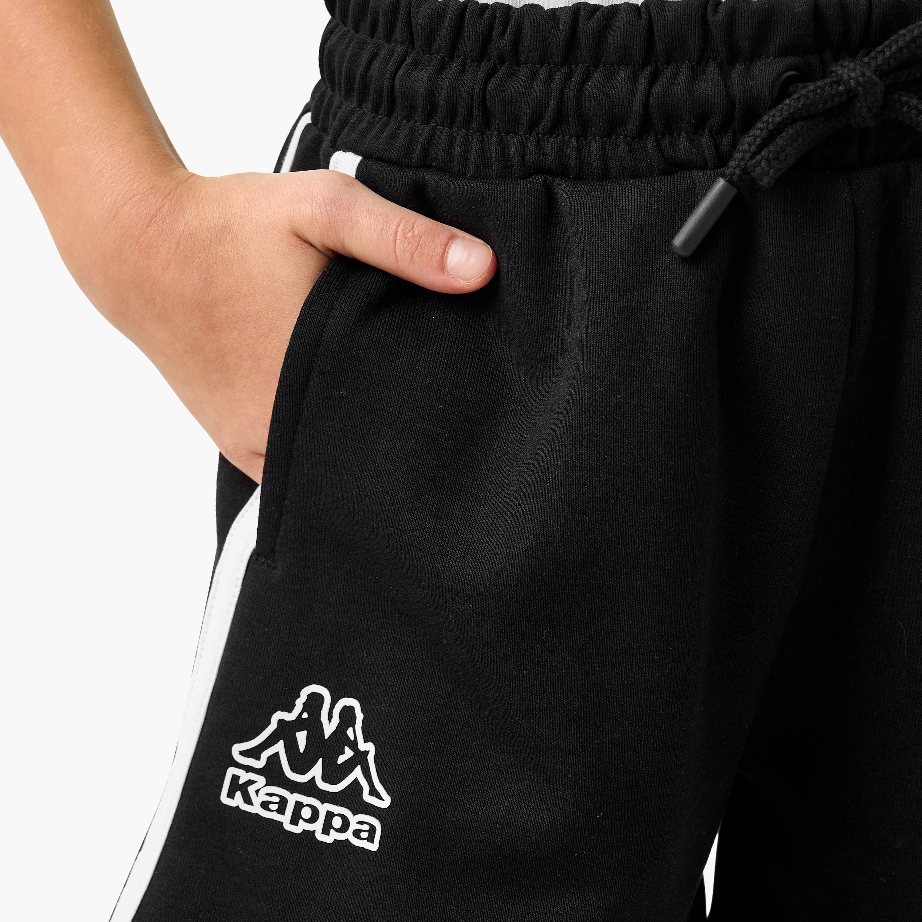 Kappa Logo Detail Shorts with Drawstring Closure and Pockets-sports-girls-clothing-bottoms-shorts-image-4
