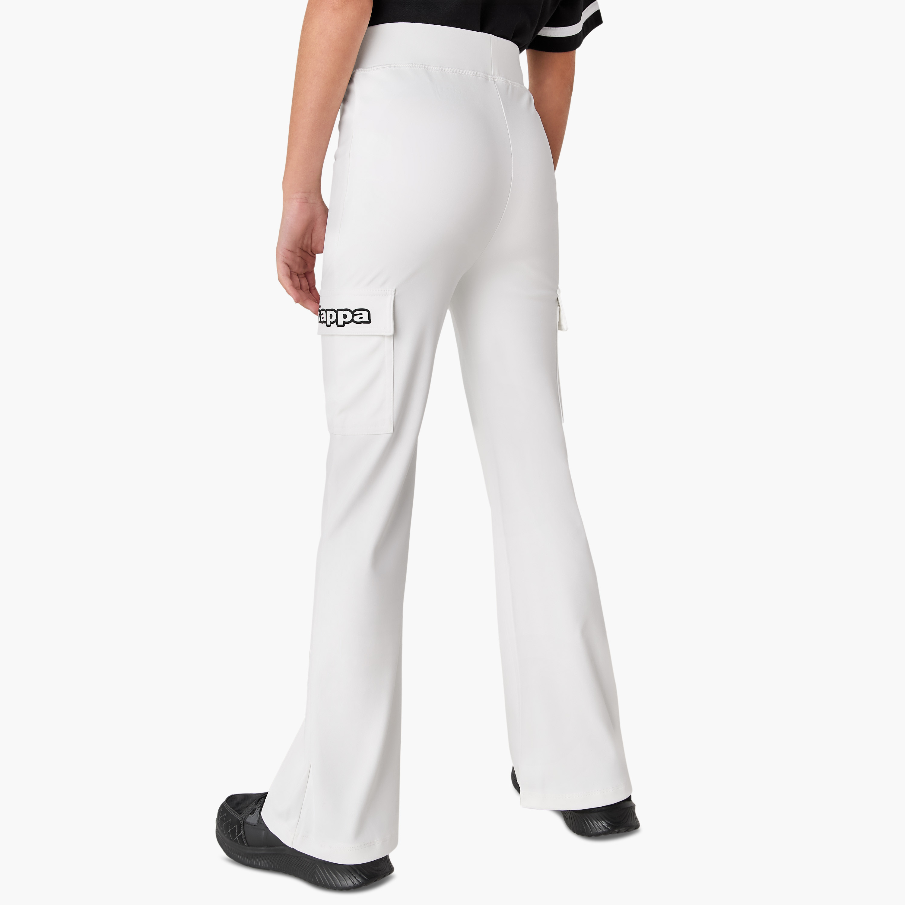 Kappa Logo Print Flared Leggings-girls-clothing-bottoms-joggersandtrackpants-image-3