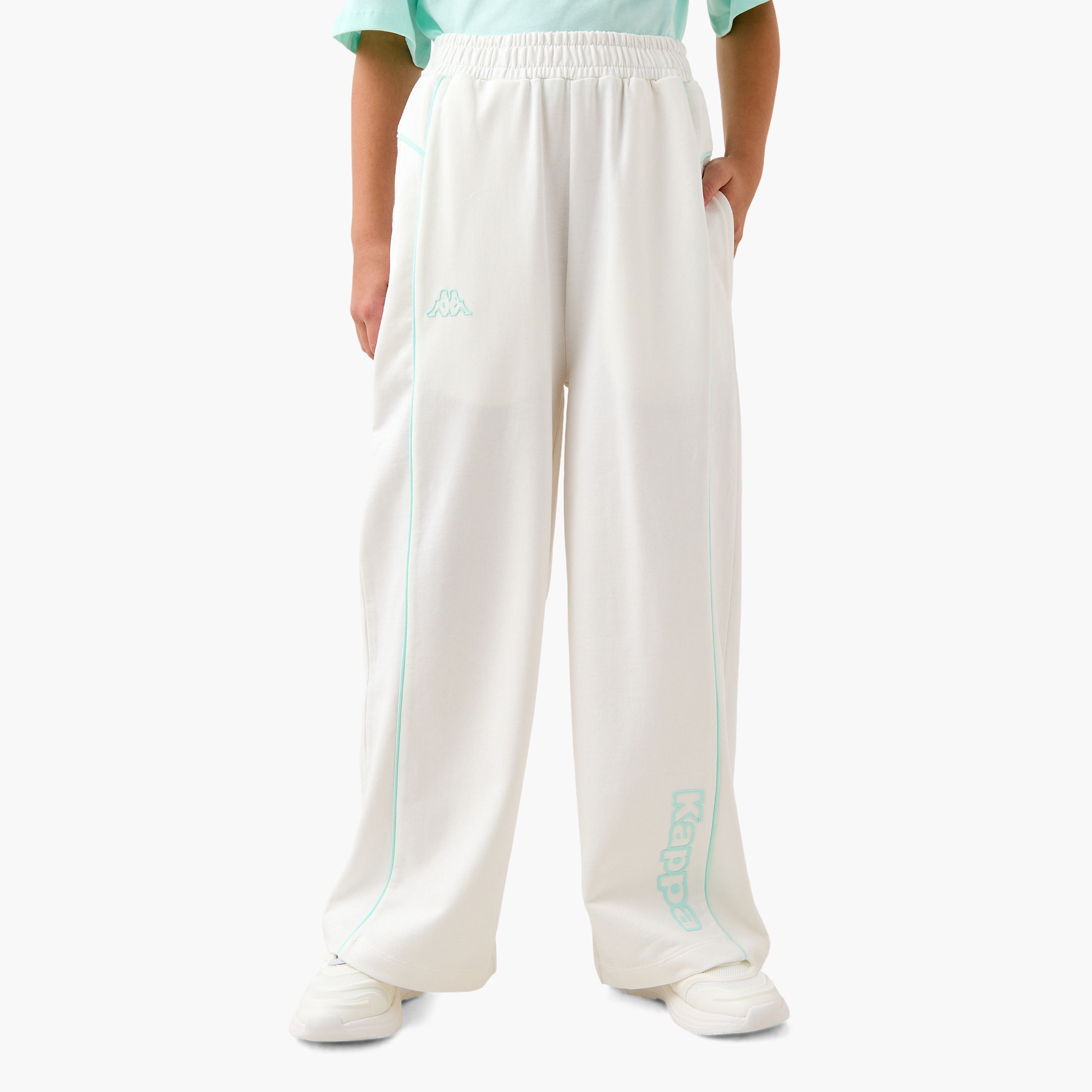 Kappa Logo Print Track Pants with Pockets-girls-clothing-bottoms-joggersandtrackpants-image-1