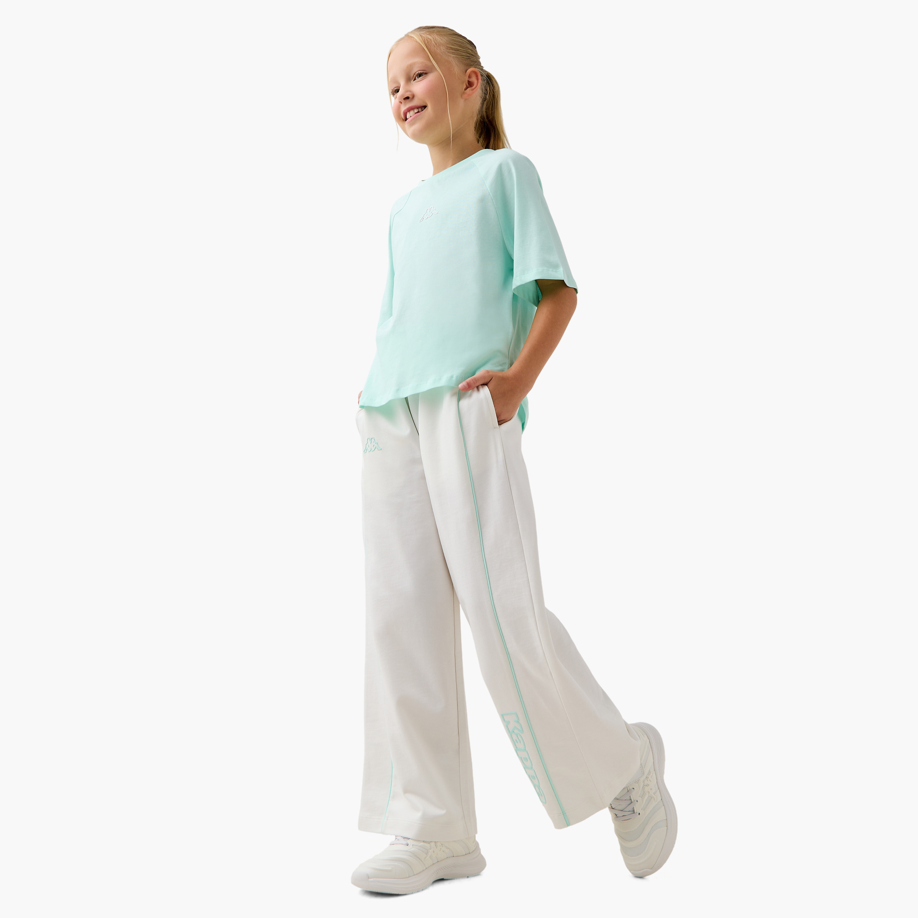 Kappa Logo Print Track Pants with Pockets-girls-clothing-bottoms-joggersandtrackpants-image-2