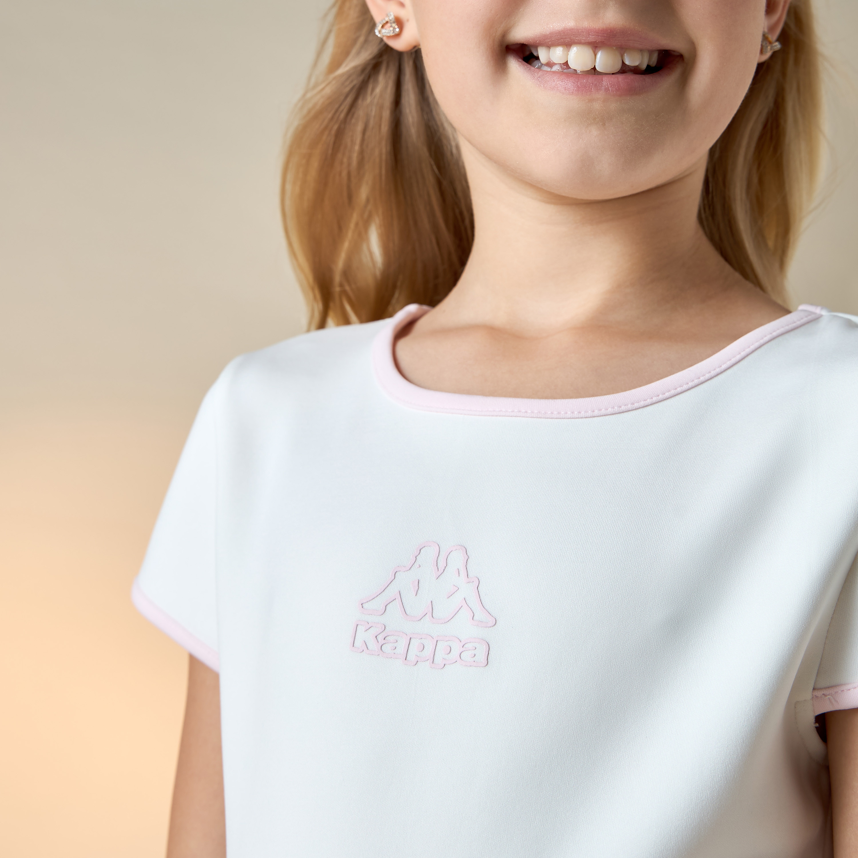 Kappa Logo Print Dress with Cut-Out Detail and Short Sleeves-girls-clothing-dressesandjumpsuits-image-4