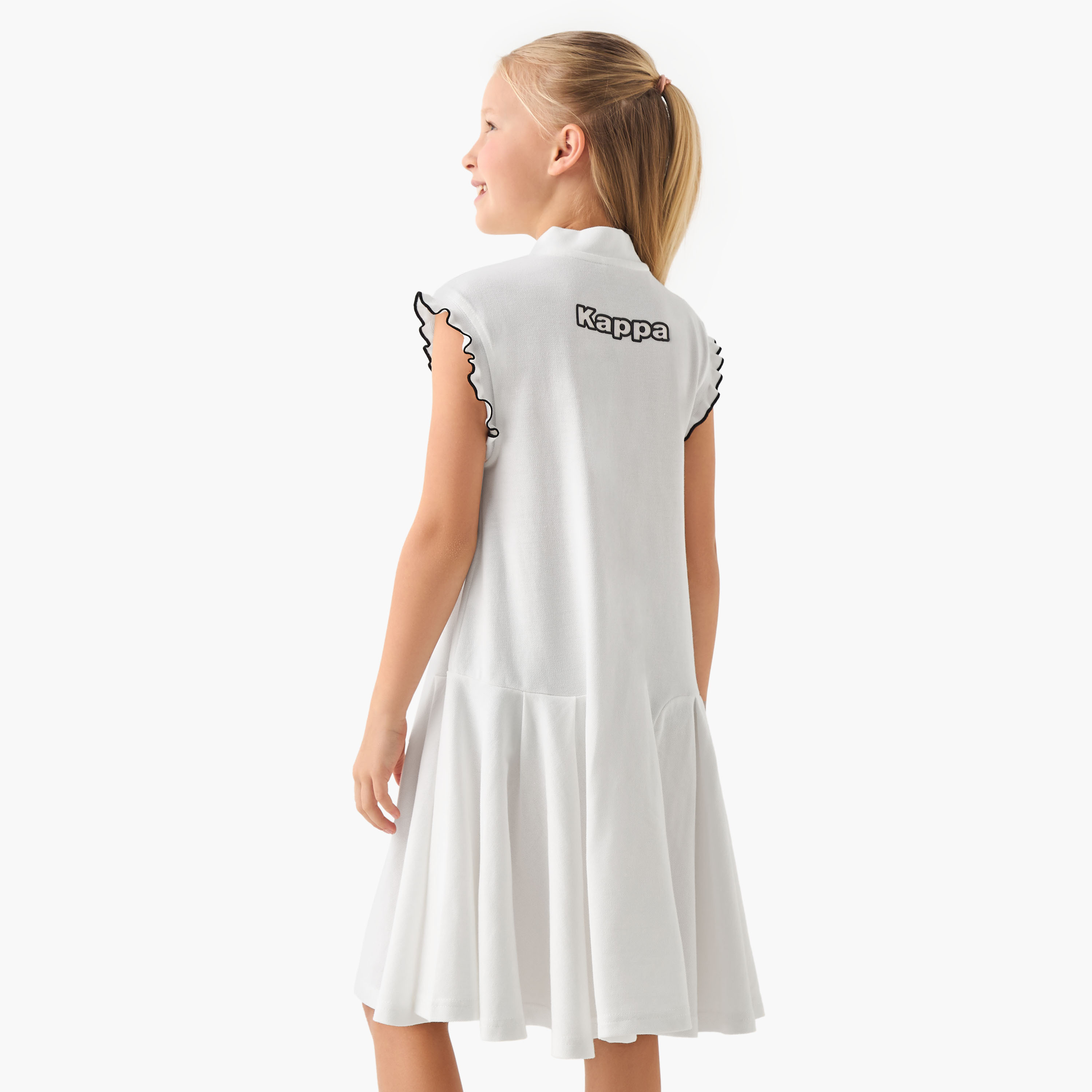Kappa Logo Detail Sleeveless Dress with Zip Closure-girls-clothing-dressesandjumpsuits-image-3
